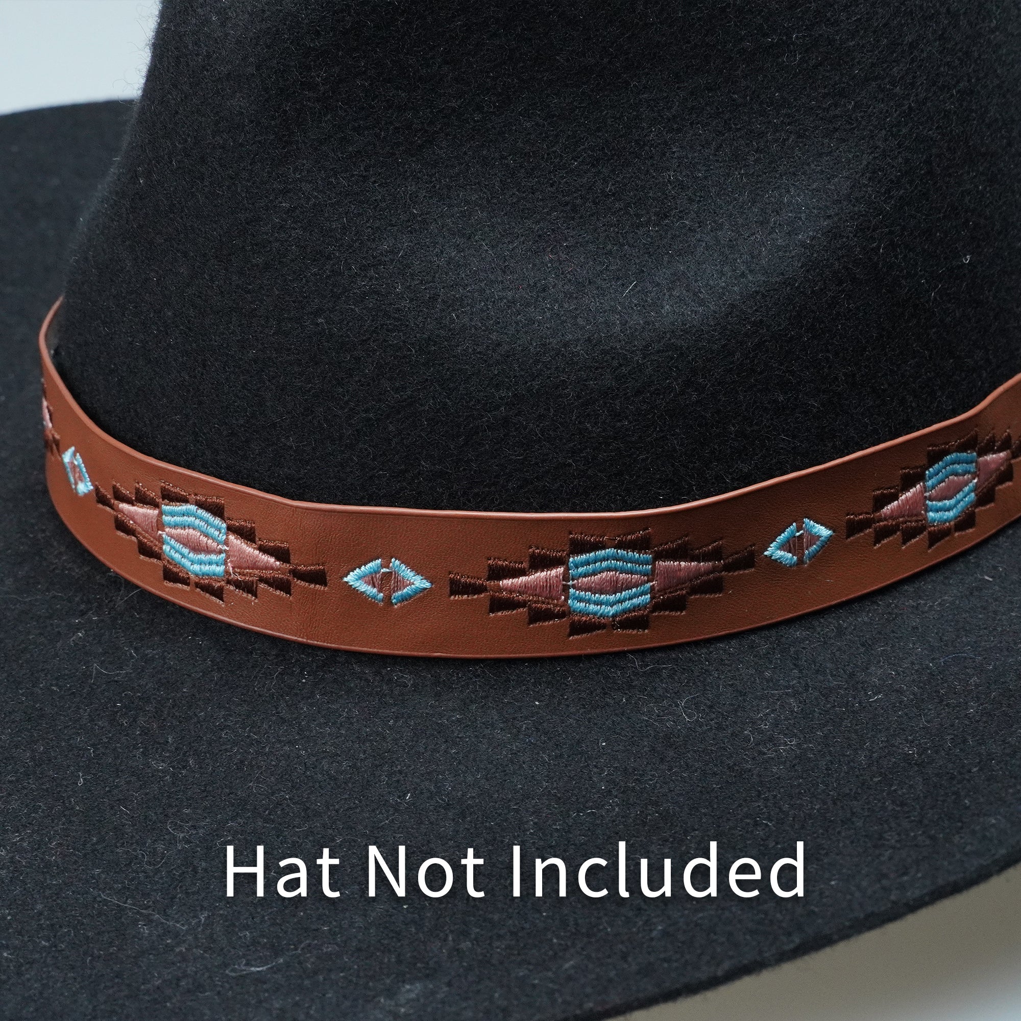 EMBROIDERED LEATHER HAT BAND