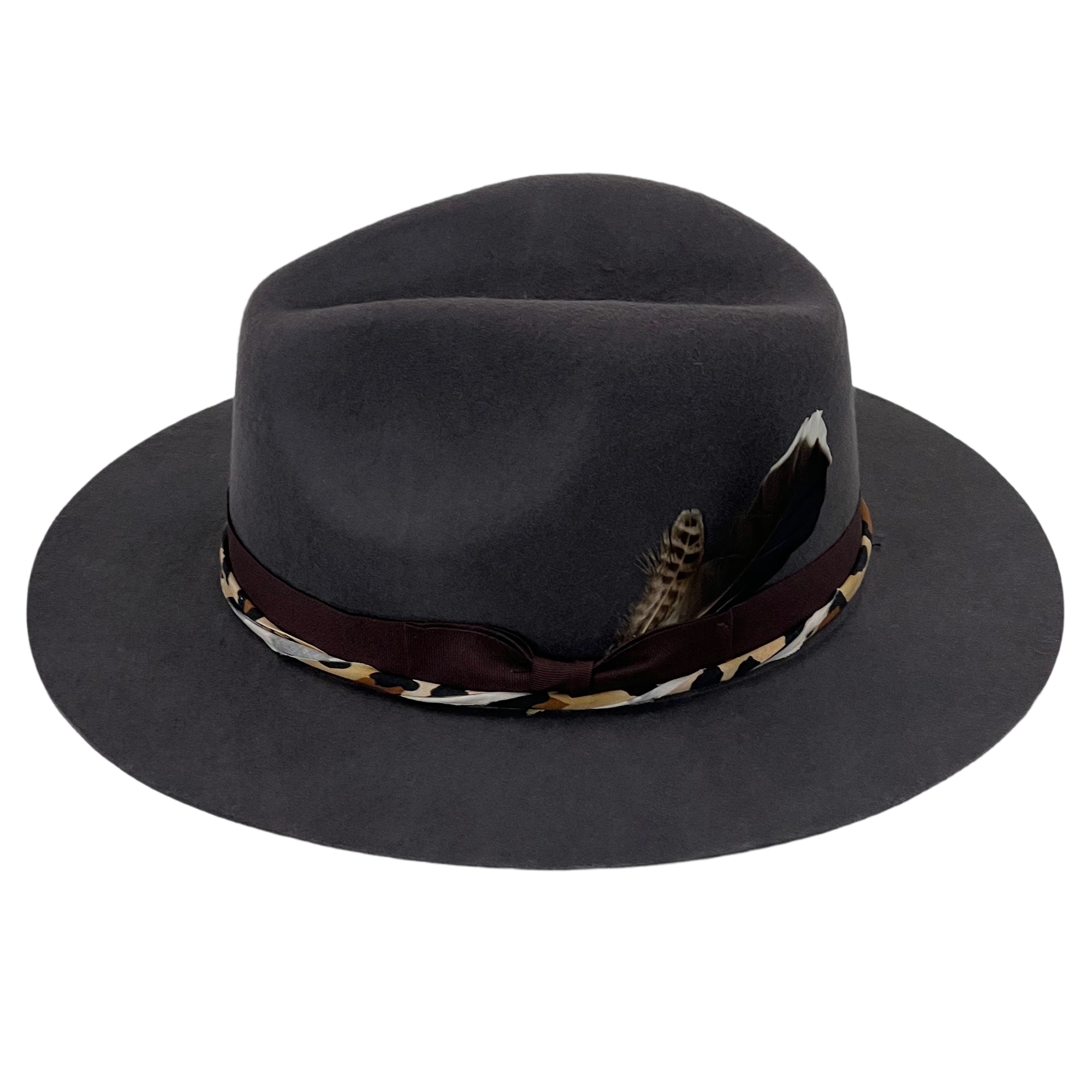 Modern Fedora – Leopard Trim & Feather Touch