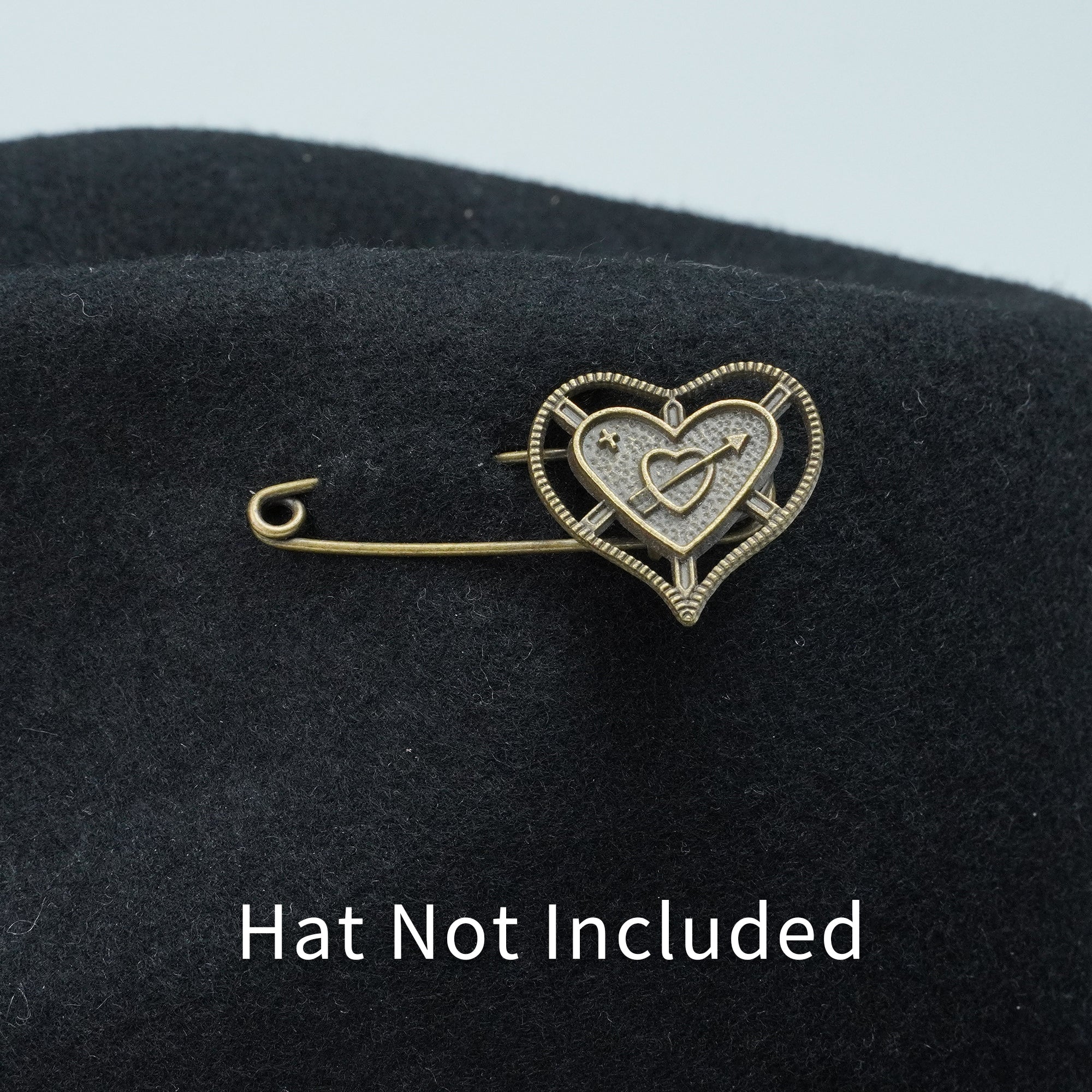 VINTAGE COPPER HEART HAT PIN