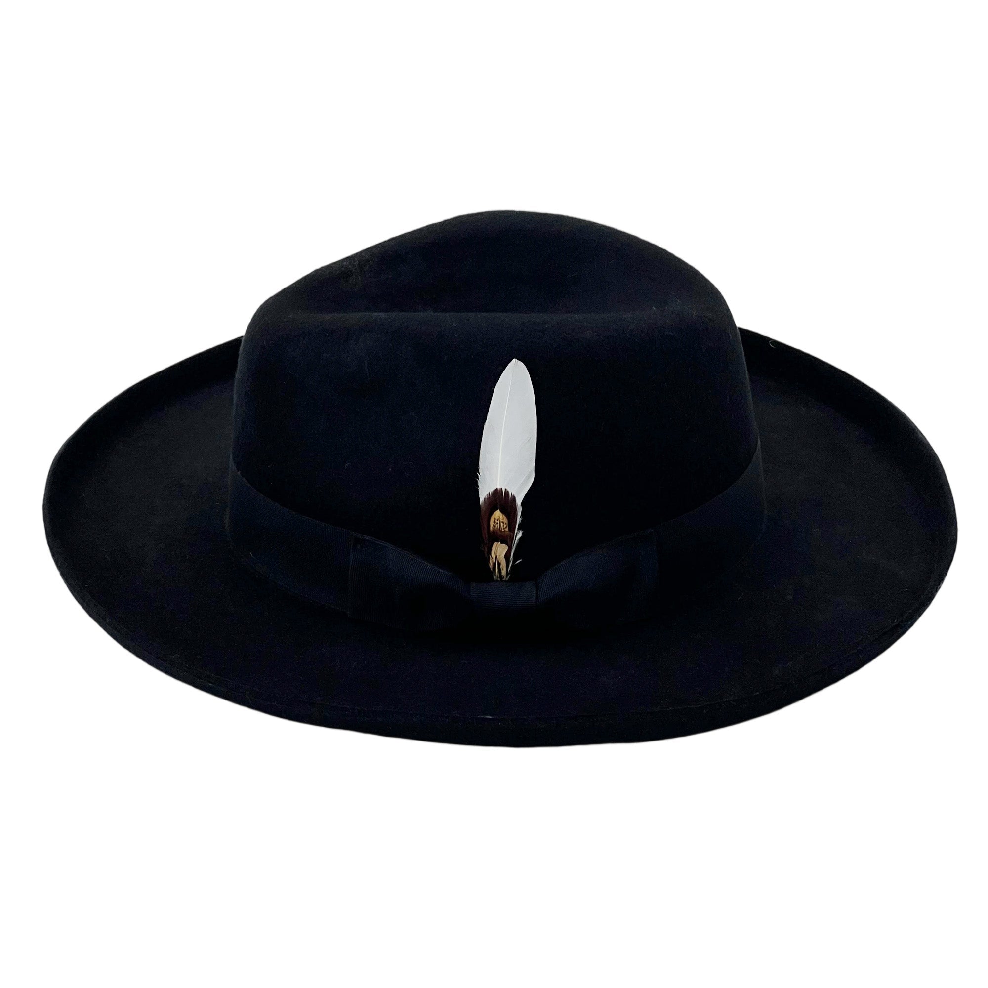 Modern Black Hat – Textured Band Detail