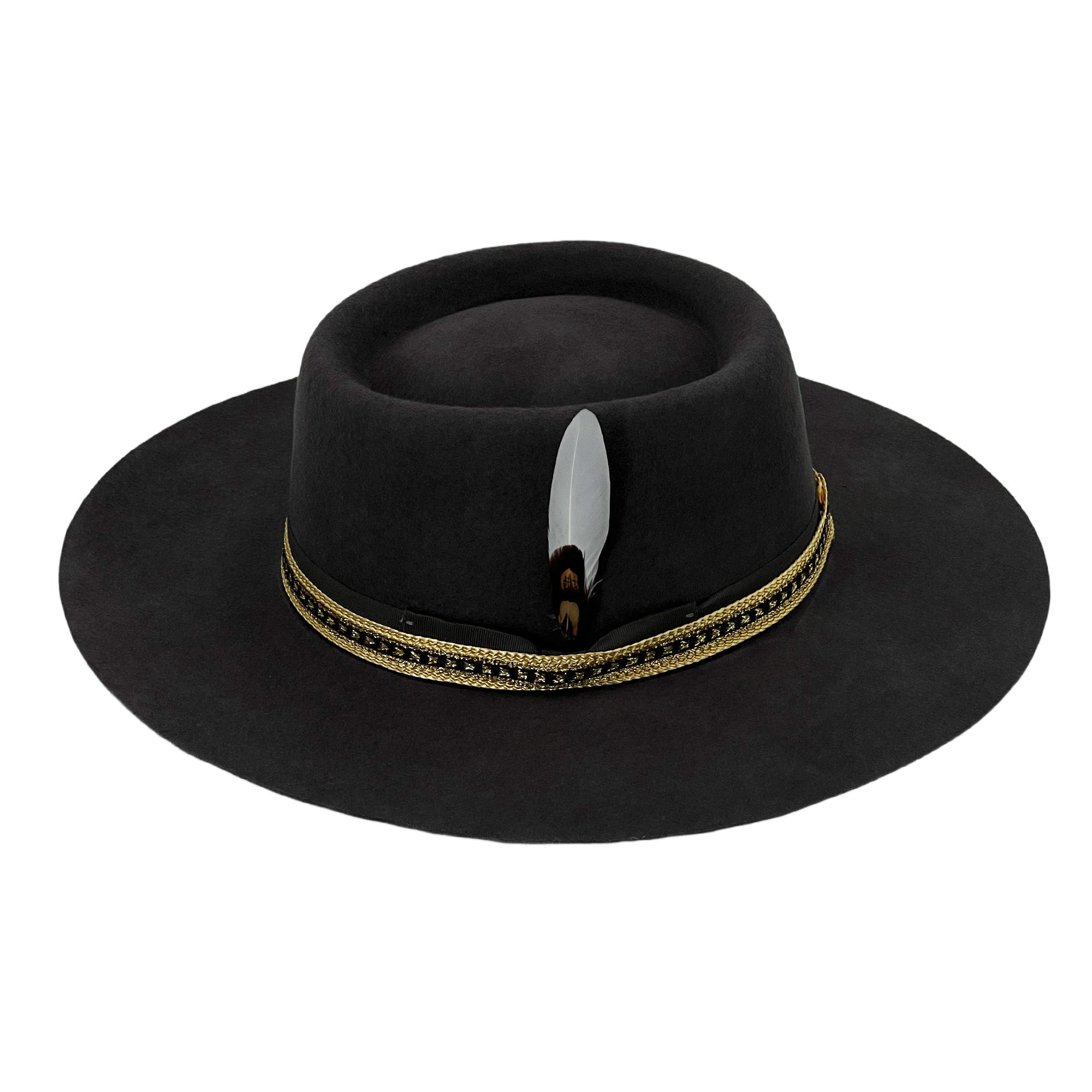 Artisan Black Felt Gambler Hat