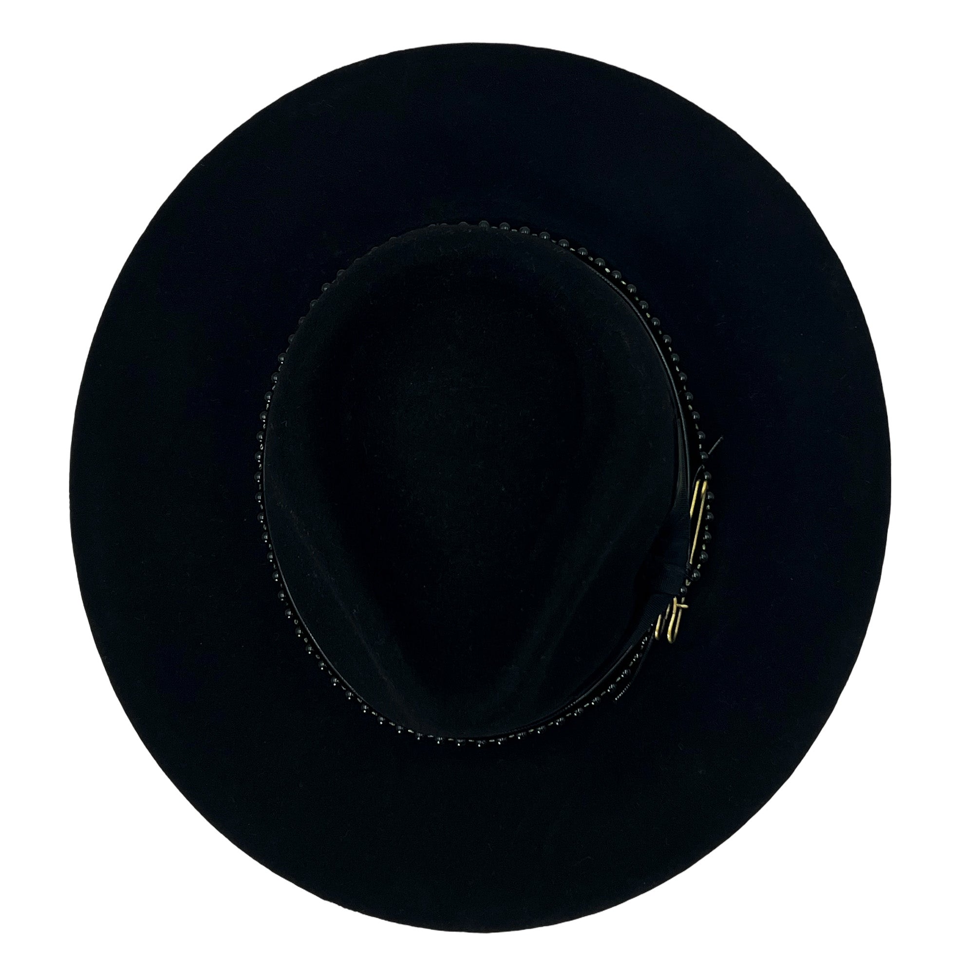 Artisan Felt Hat – Beaded & Leather Accents