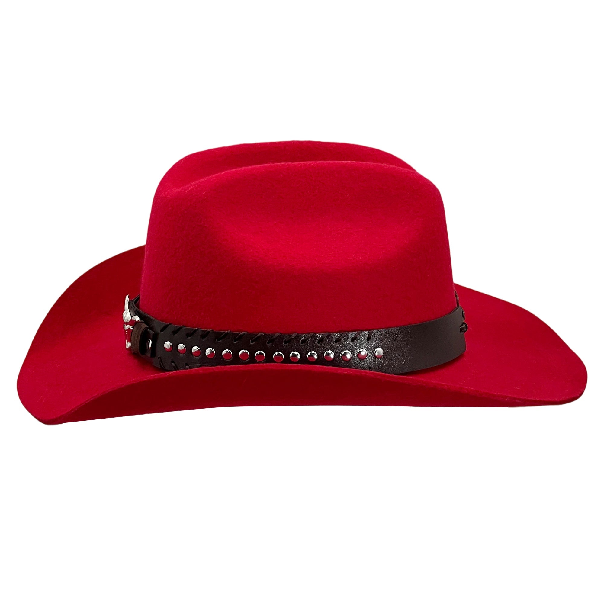 Bold Red Cowboy – Custom Metal Details