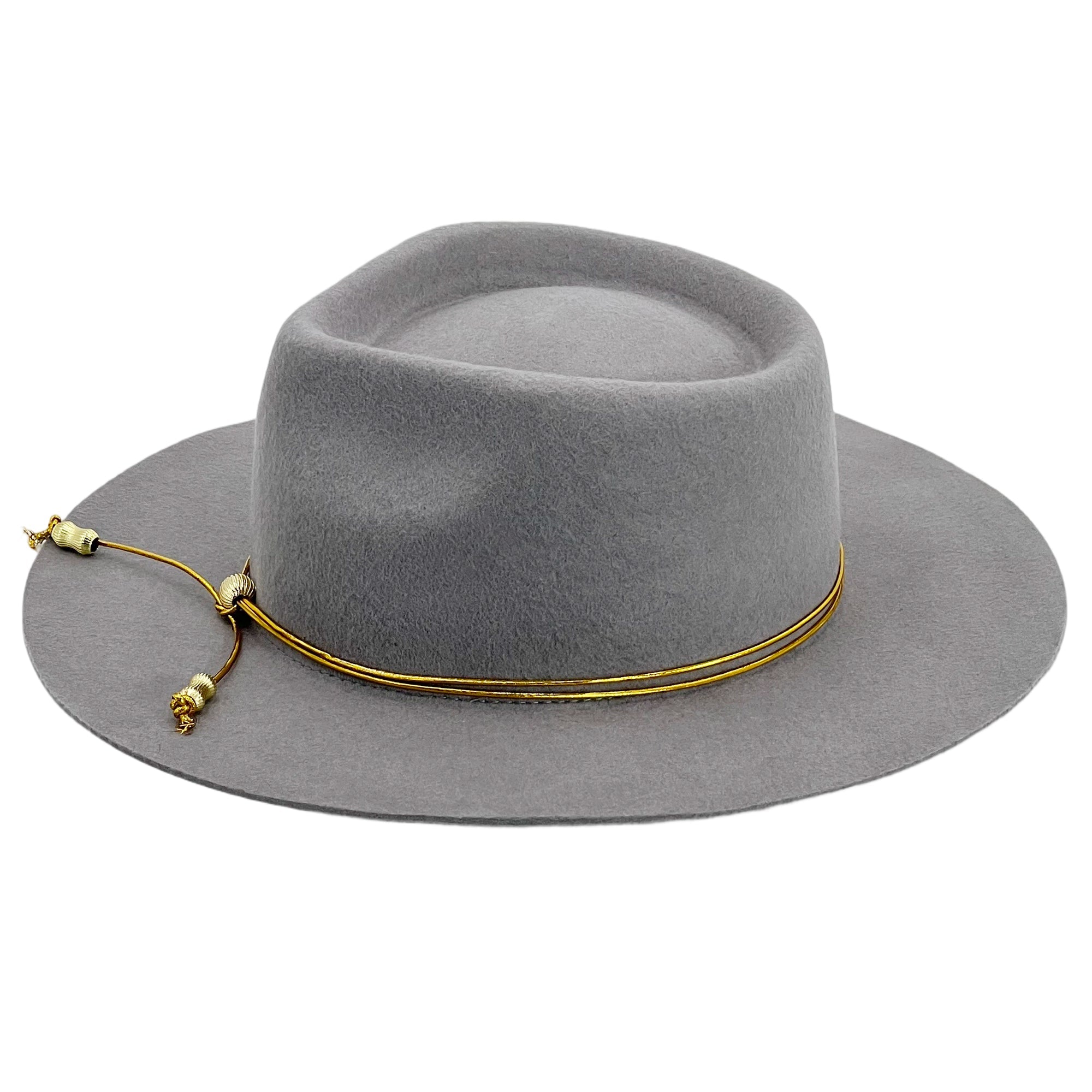 Soft Gray Felt – Minimal Metal Accent
