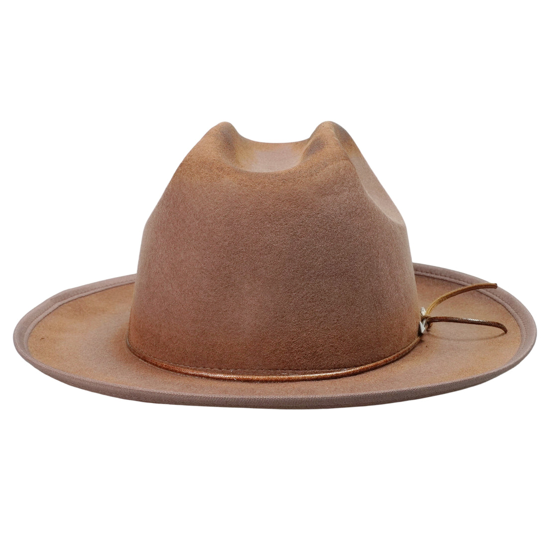 Tan Felt Open Road Hat with Metal Arrow Band