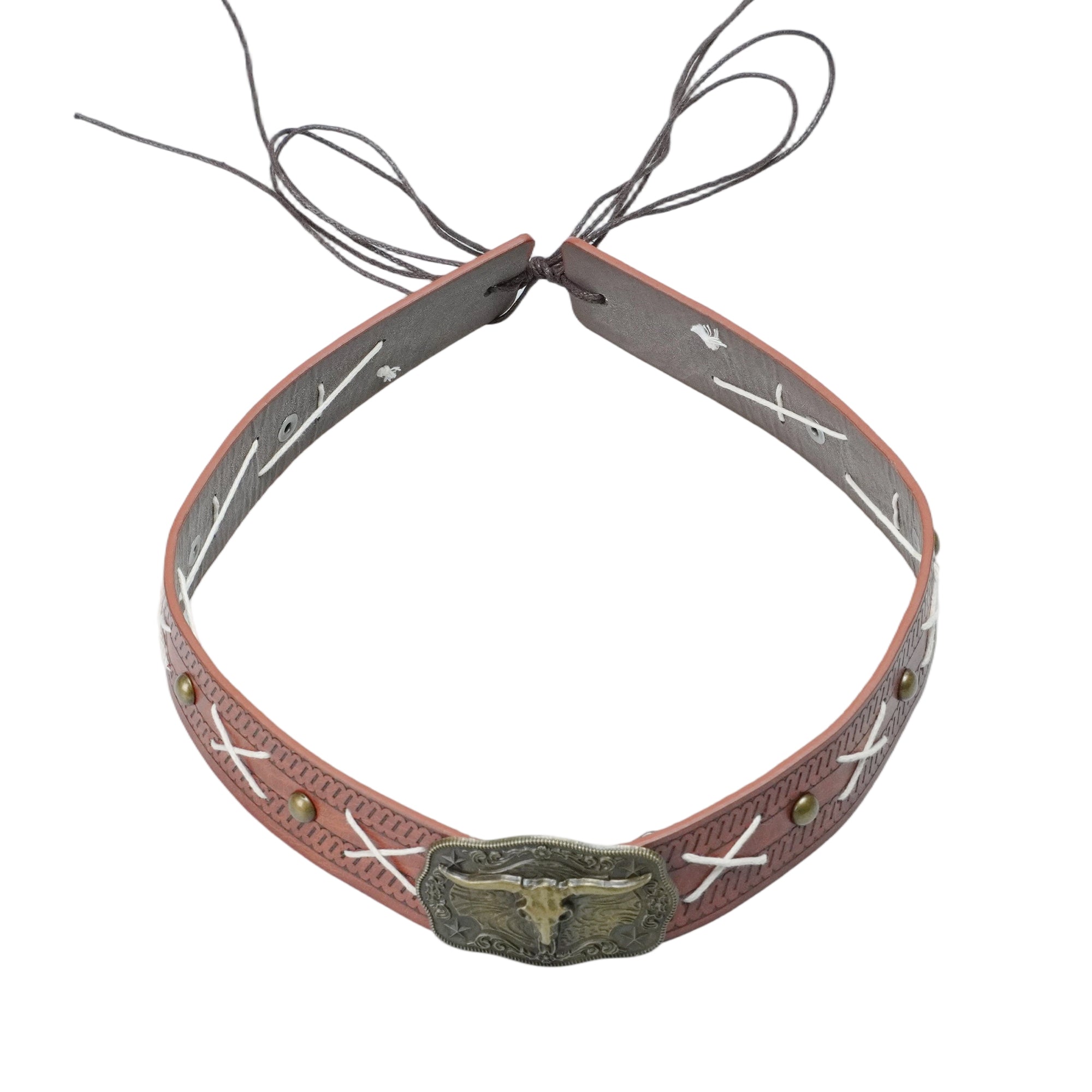 VINTAGE GOAT METAL LEATHER HAT BAND