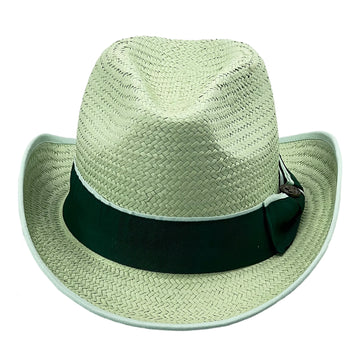 Green Clasp – Light Brim Straw Hat