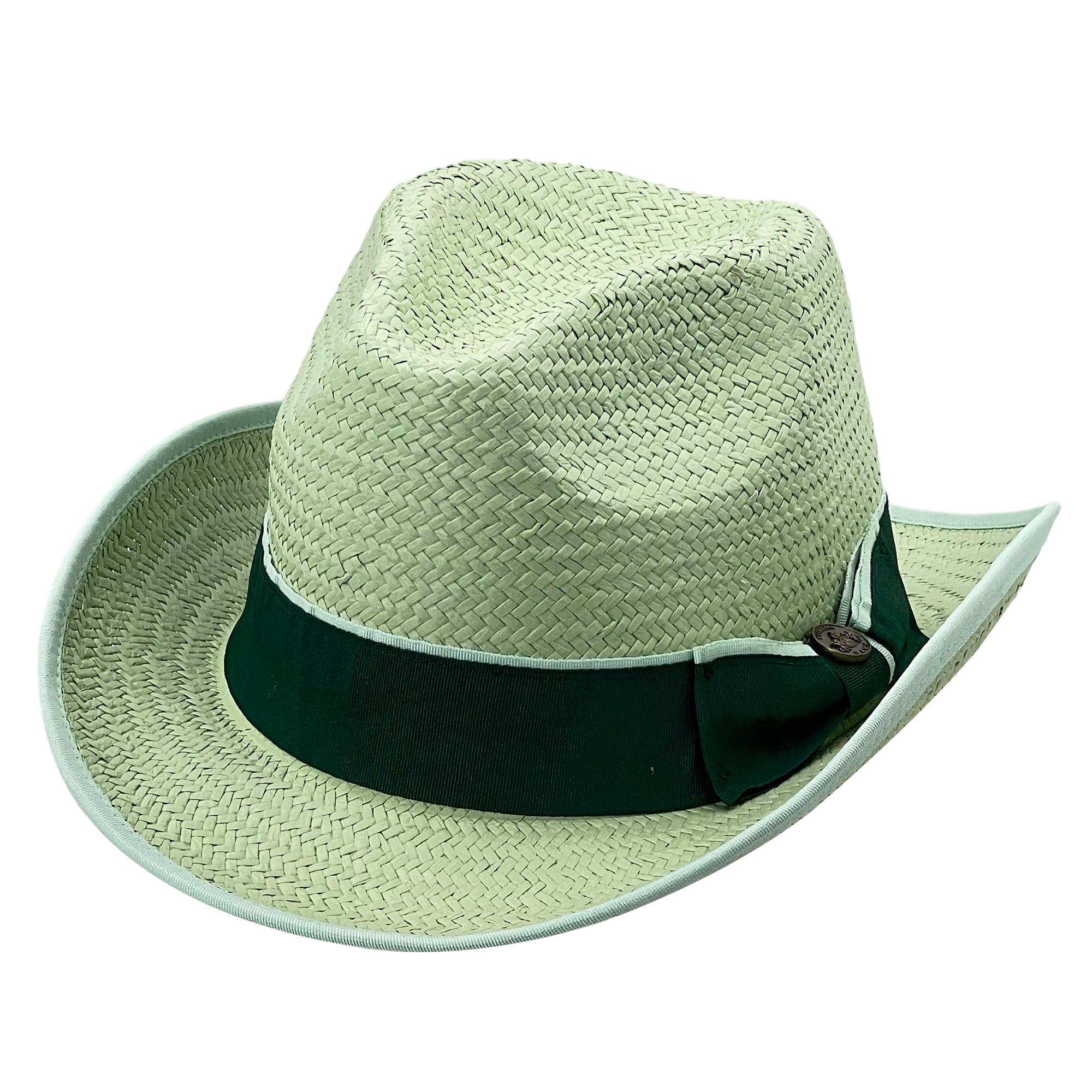 Green Clasp – Light Brim Straw Hat