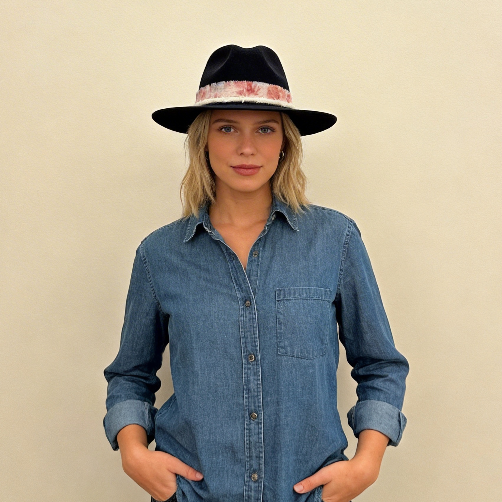 Black Flat-Brim – Custom Tie-Dye Band