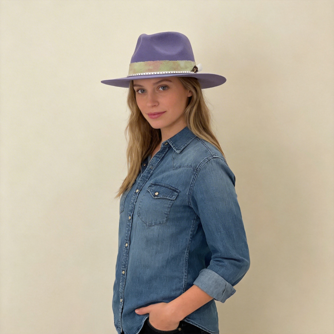 Modern Purple Hat – Custom Band Accents