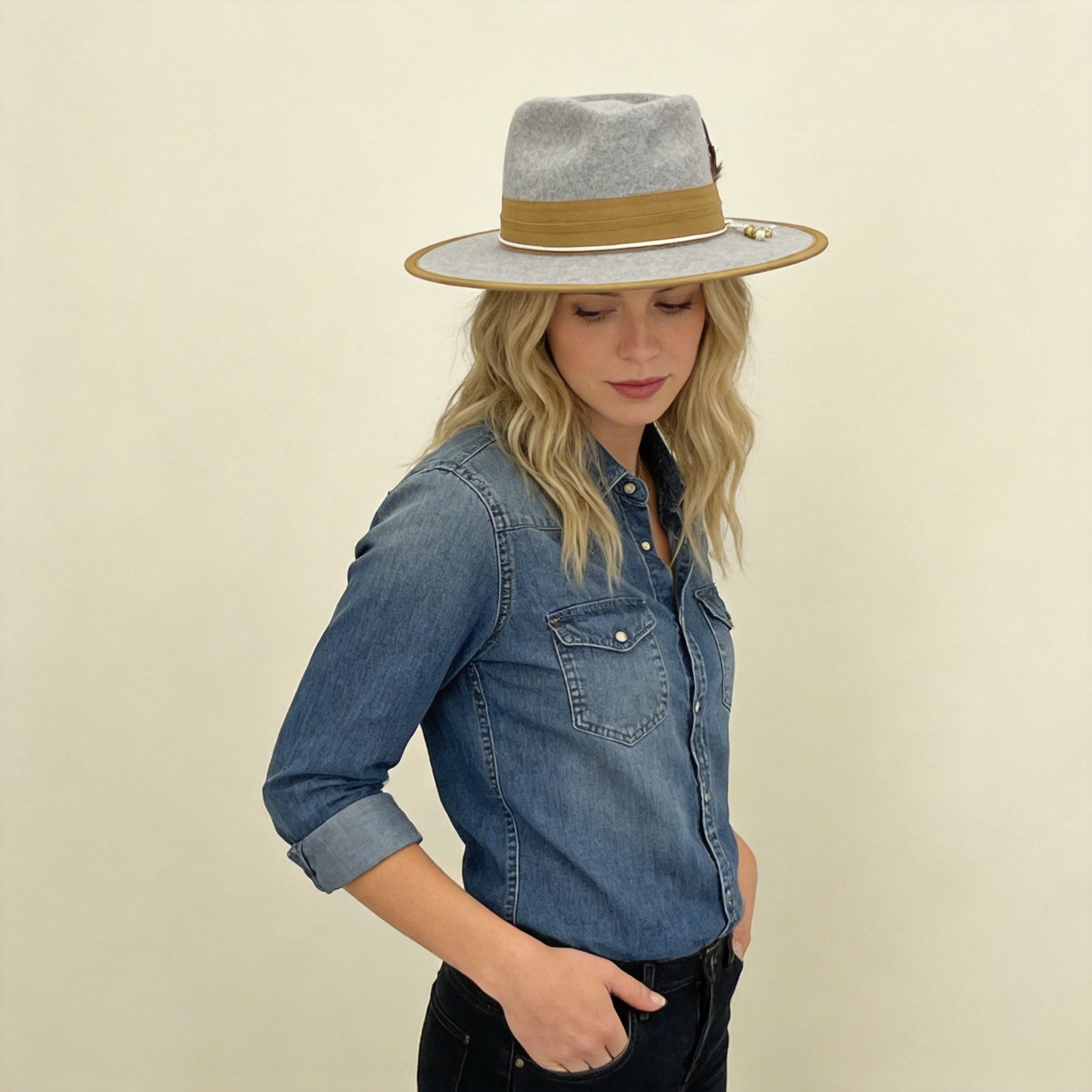Modern Stone Hat – Refined Cord & Clasp