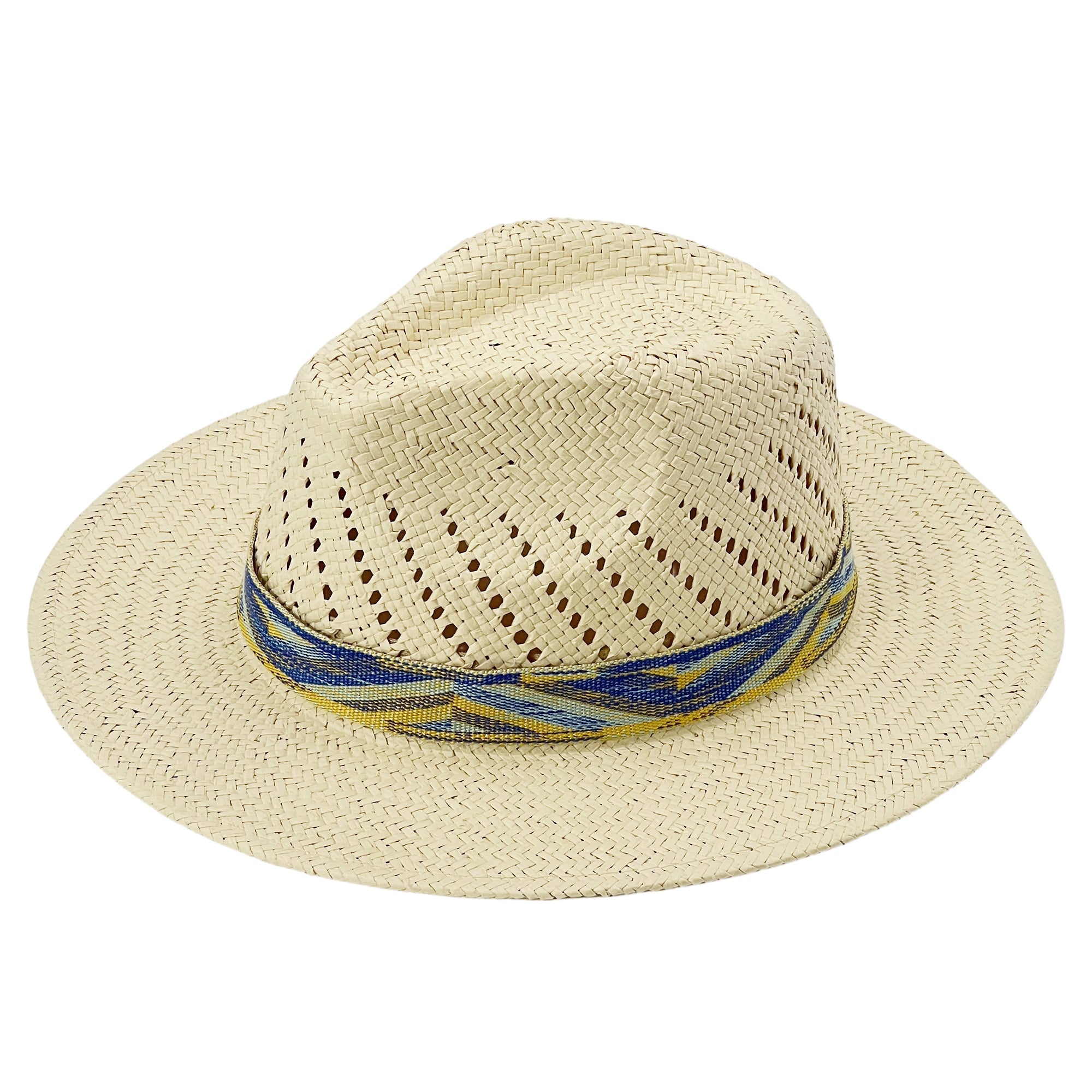 Chic Straw Hat – Woven Trim