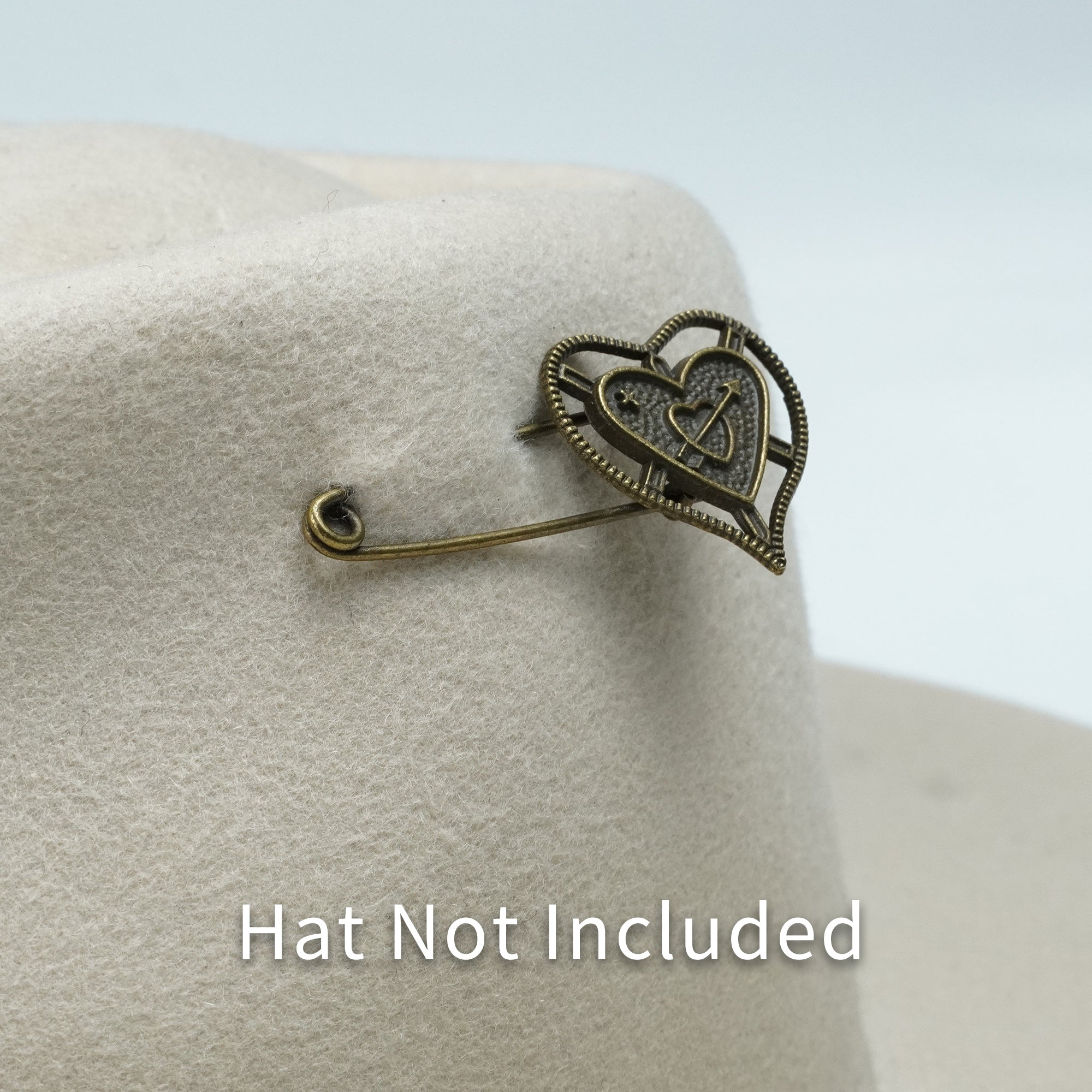 VINTAGE COPPER HEART HAT PIN