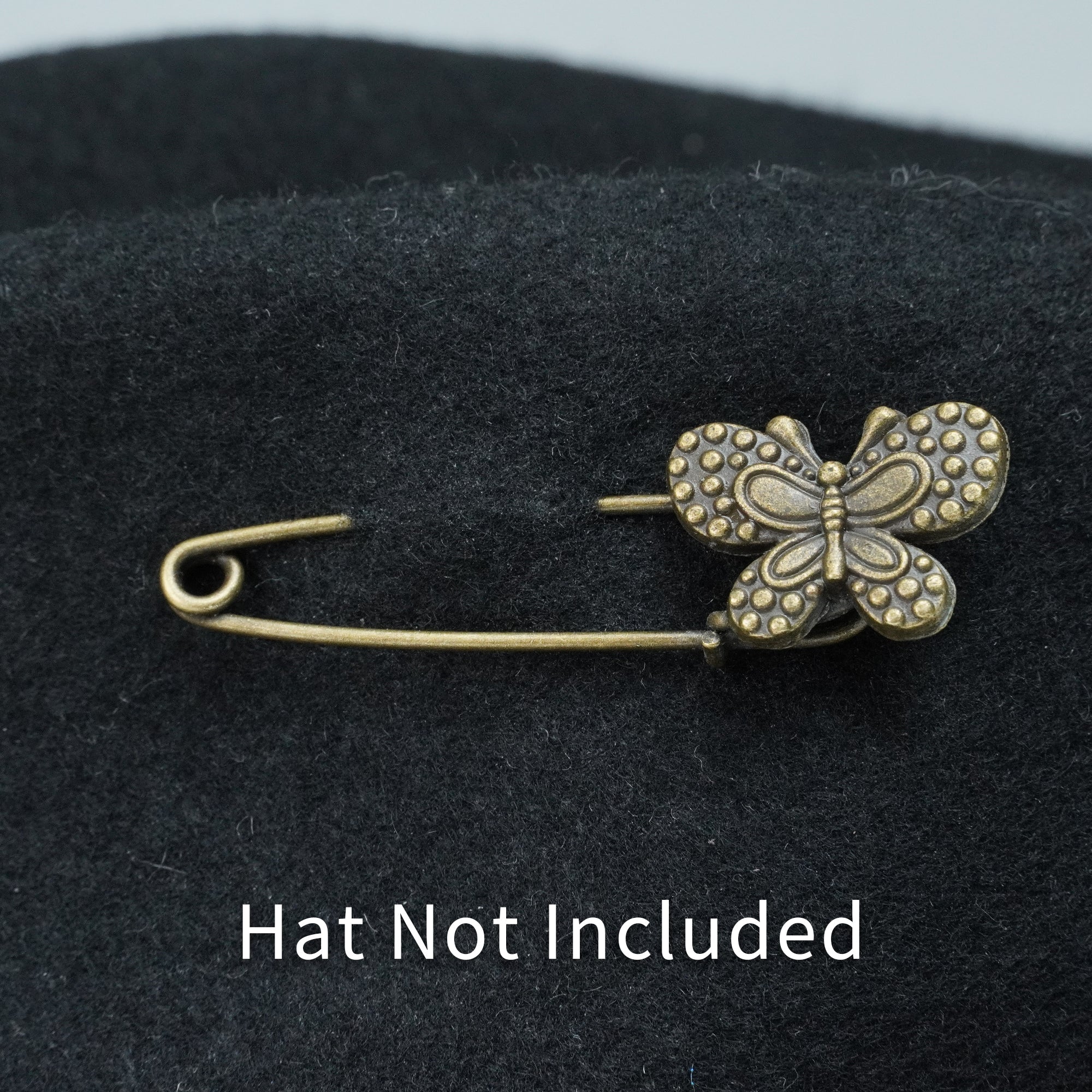VINTAGE COPPER BUTTERFLY HAT PIN