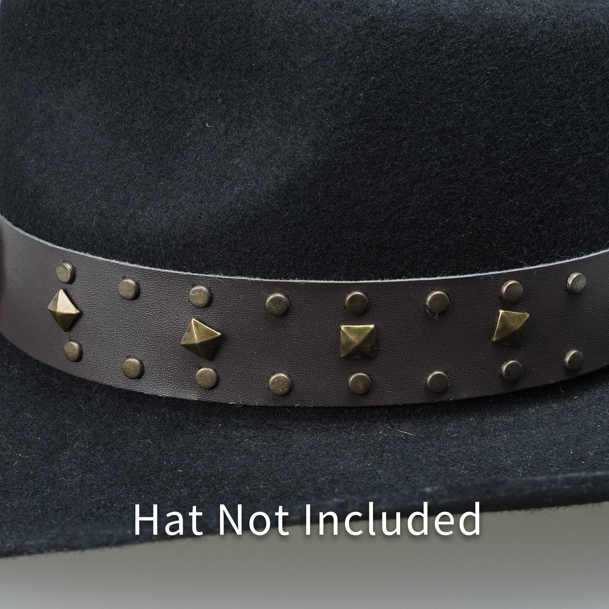 SHEEP HEAD STUDD LEATHER HAT BAND