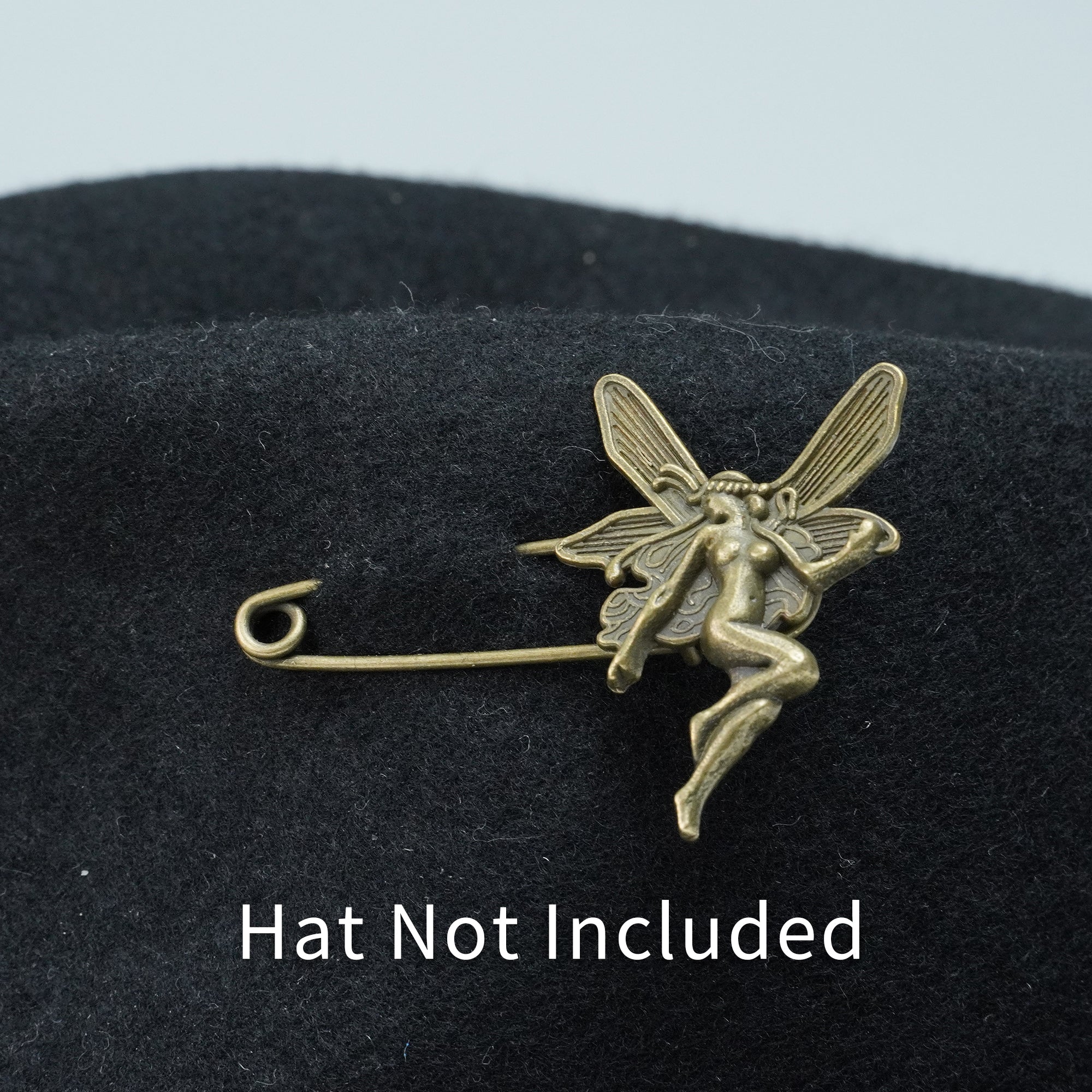 VINTAGE COPPER ANGEL HAT PIN