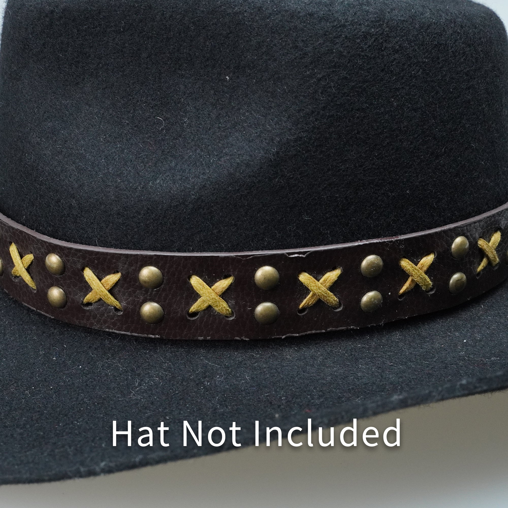 BRAIDED ROPE METAL LEATHER HAT BAND