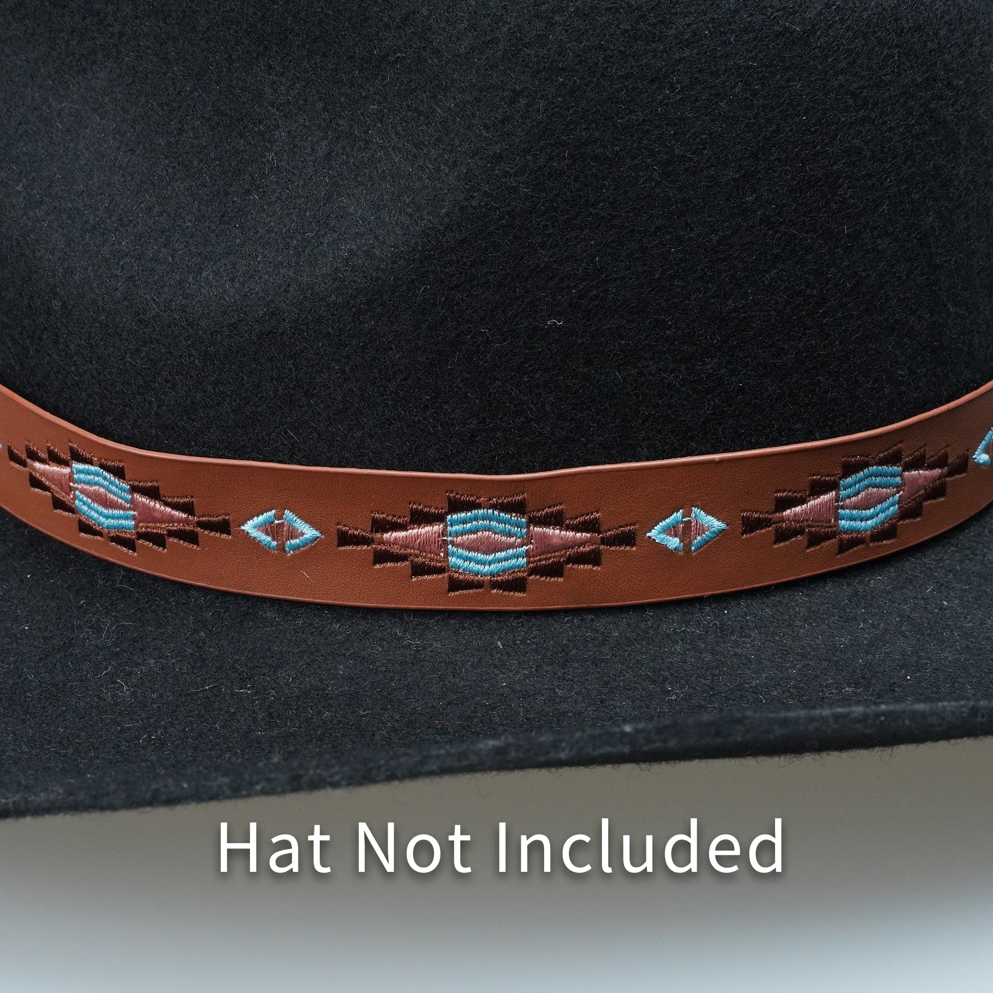 EMBROIDERED LEATHER HAT BAND