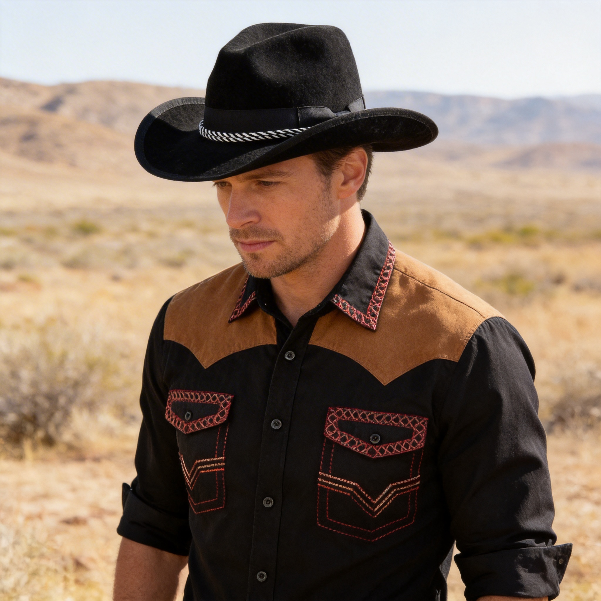Black Cowboy Hat – Custom Knot