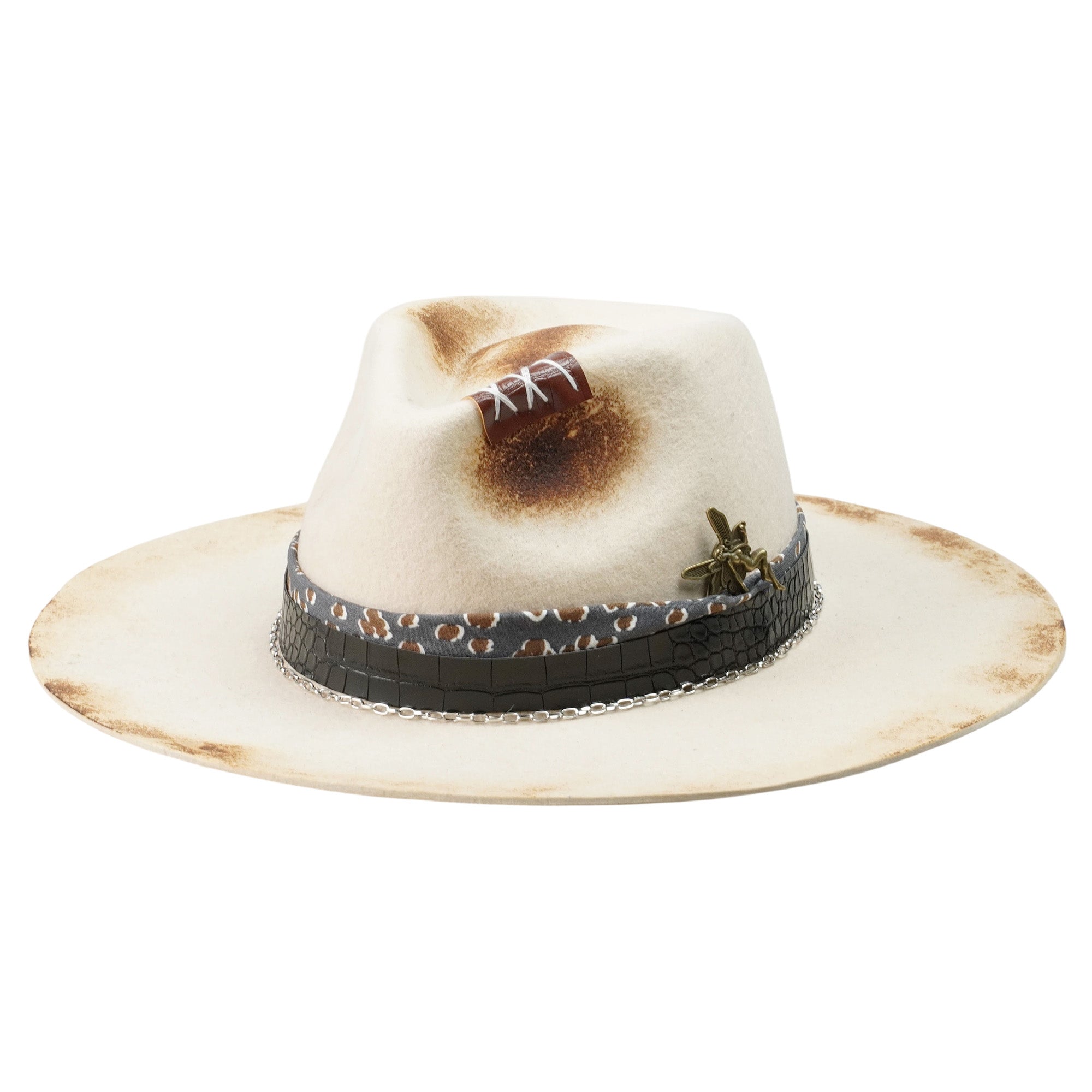 Artistic Felt Hat – Light Tone, Rebellious Hardware