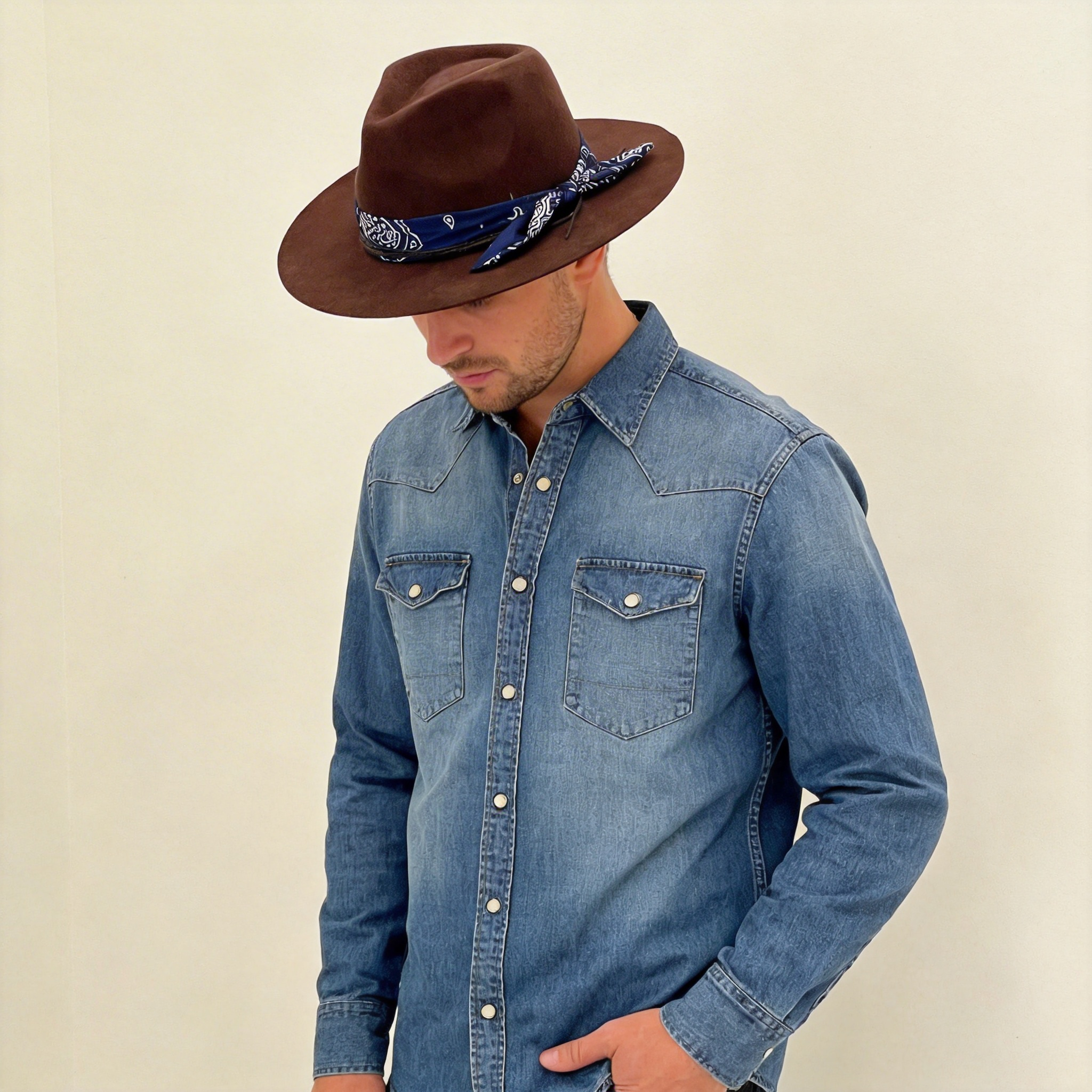 Modern Flat-Brim – Warm Espresso Tone
