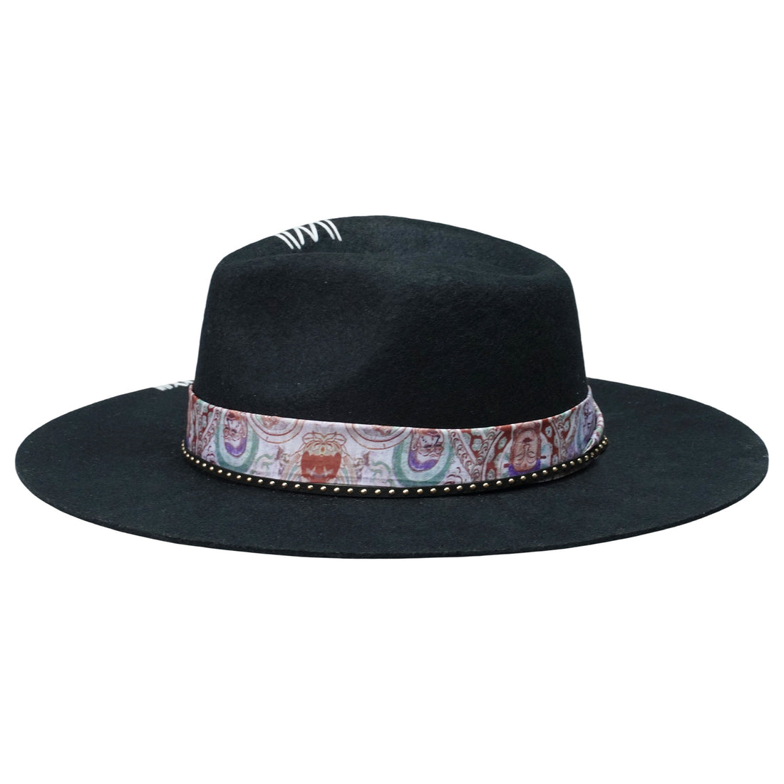 Modern Black Hat: Custom Fabric and Simple Tie