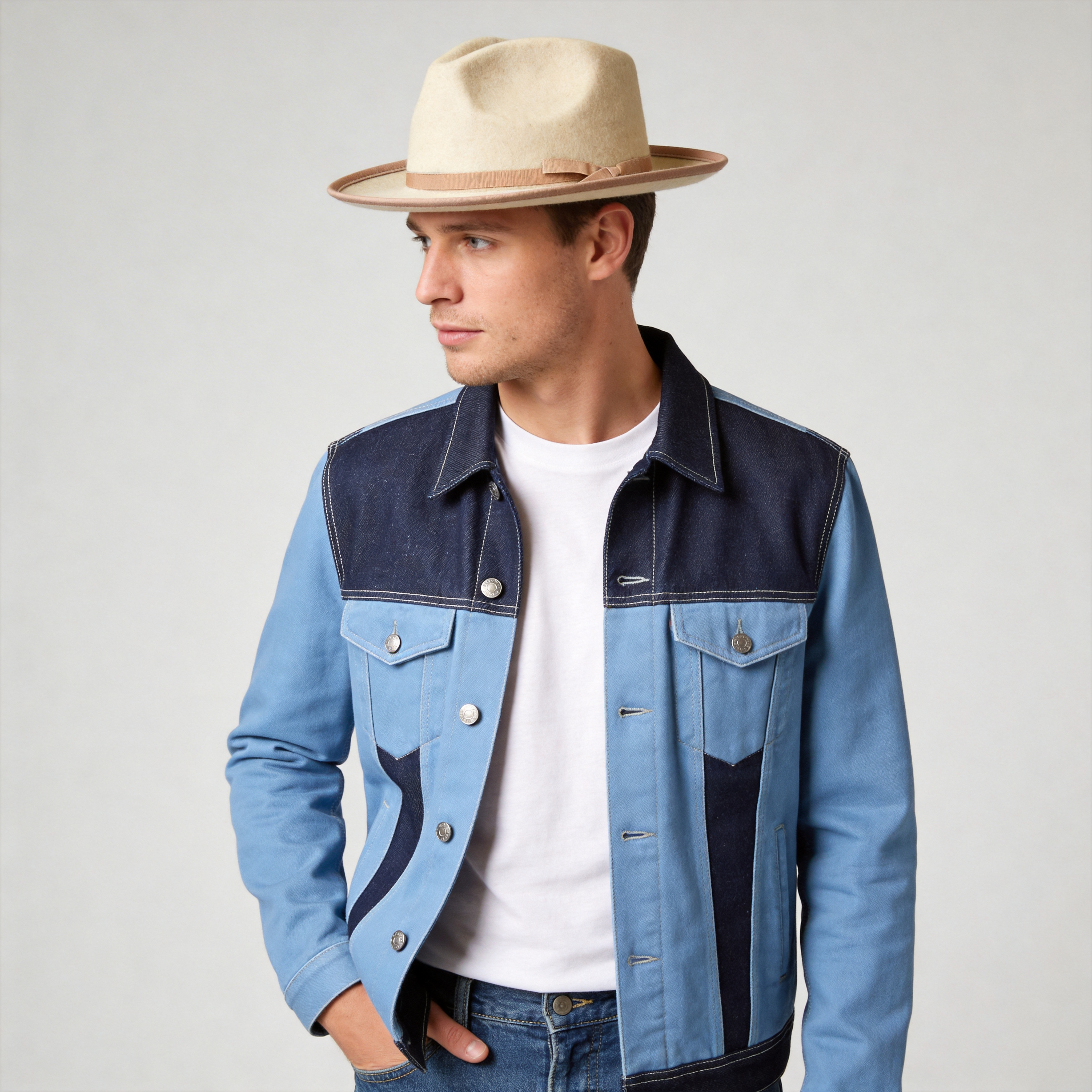 Oatmeal Fedora – Knotted Cord Band