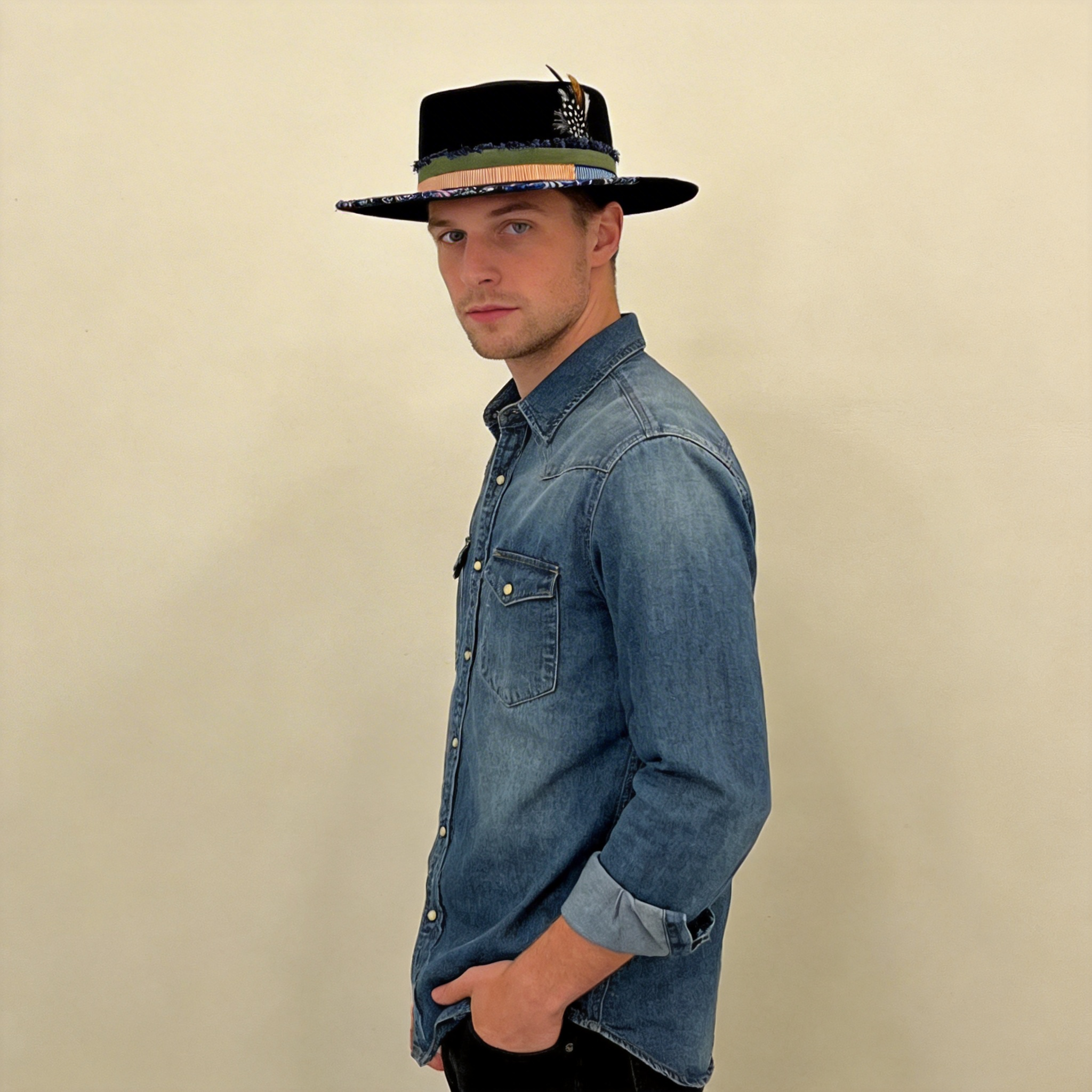 Premium Felt Hat – Bold Trim, Minimal Base