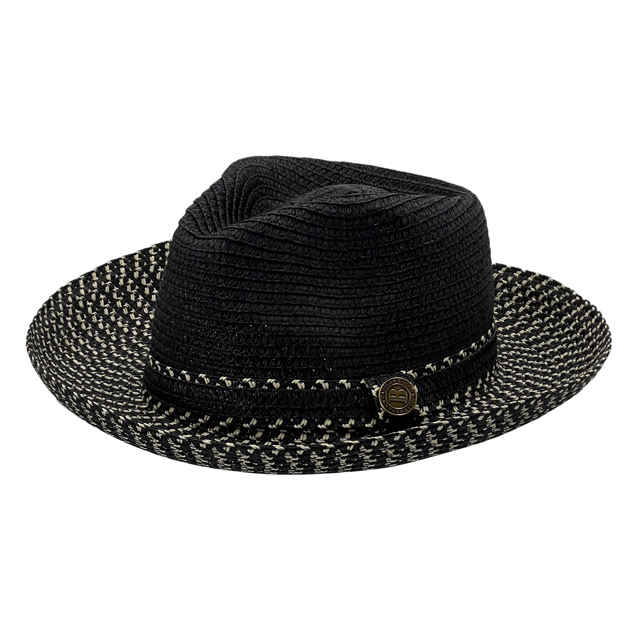 True Black -Woven Summer Hats Quiet Detail Straw Hat