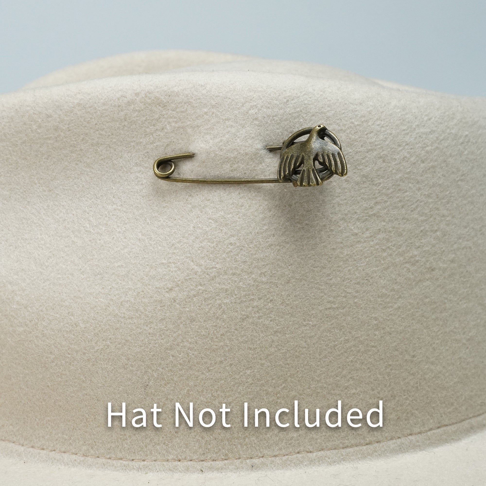 VINTAGE COPPER DOVE HAT PIN