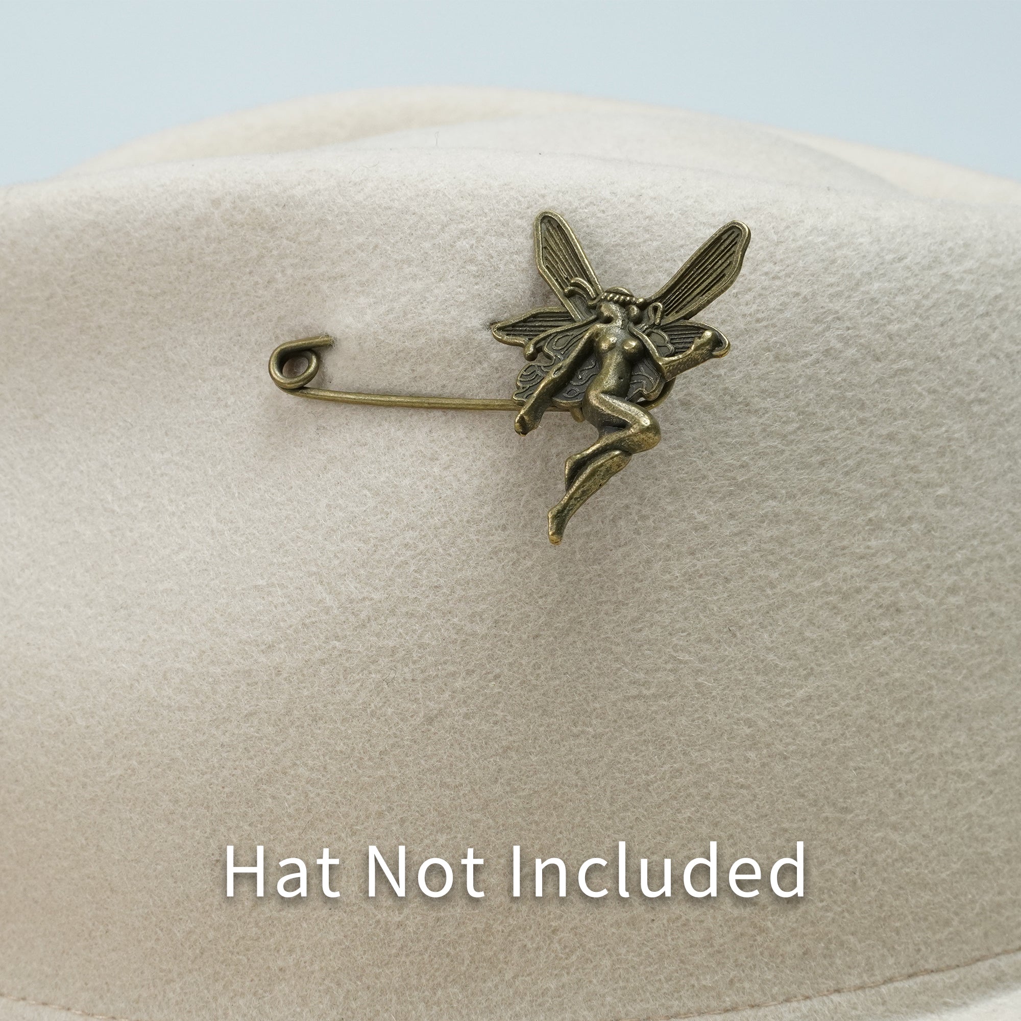 VINTAGE COPPER ANGEL HAT PIN