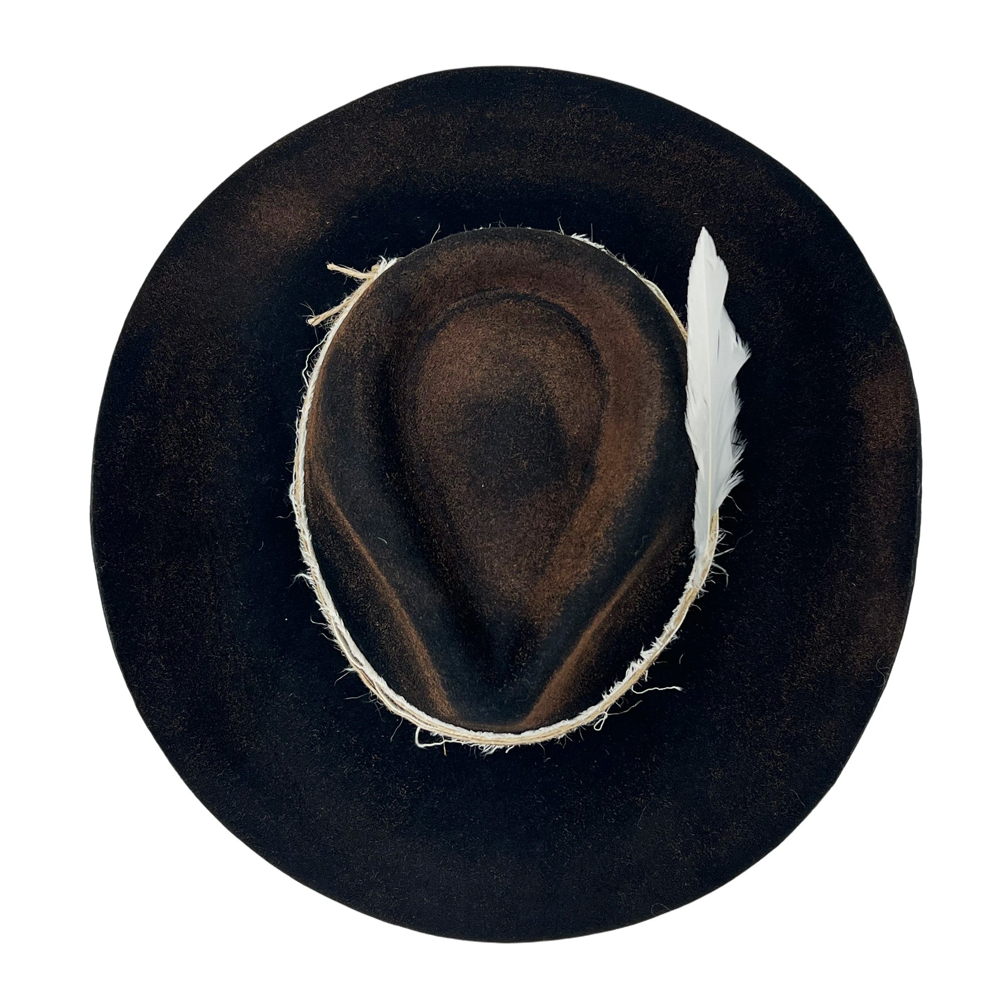 Artisan Black Cowboy – Flame & Feather Accents