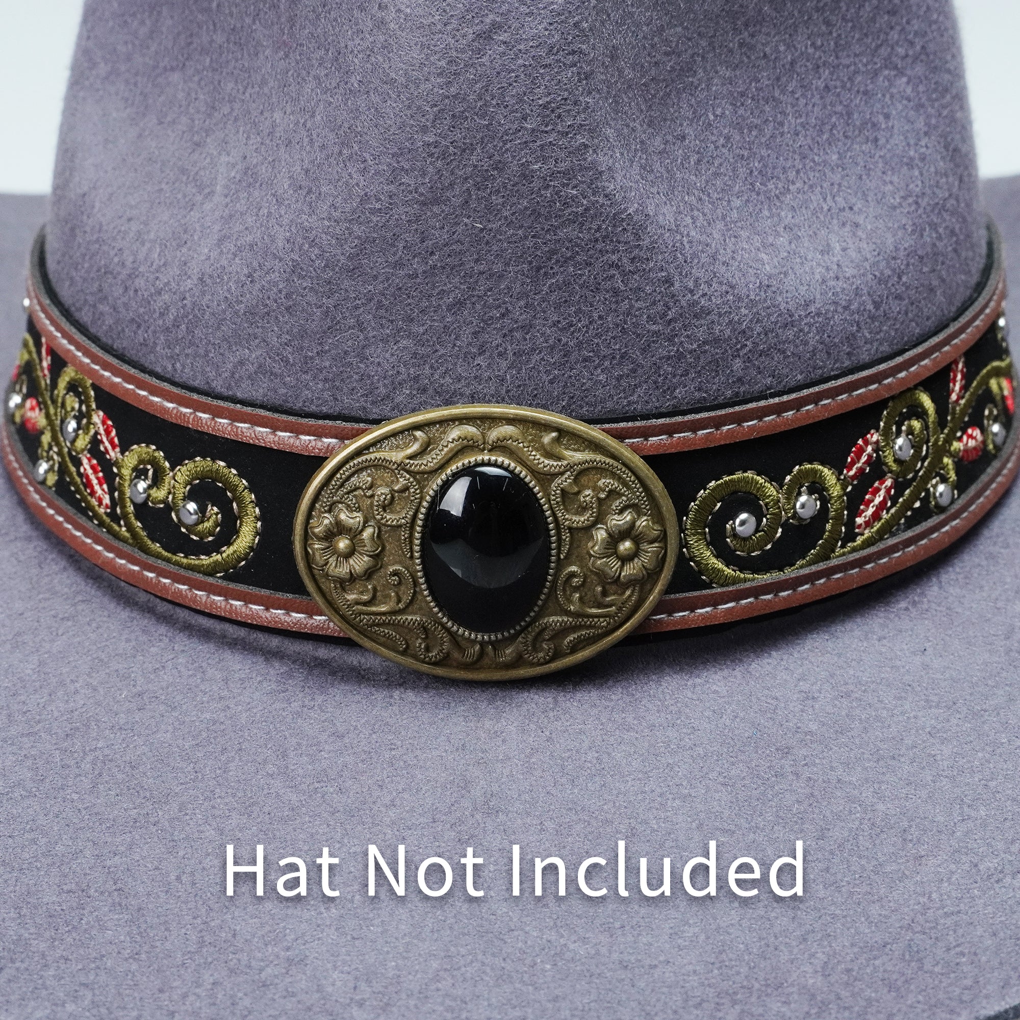 ENGRAVED METAL EMBROIDERY HAT BAND