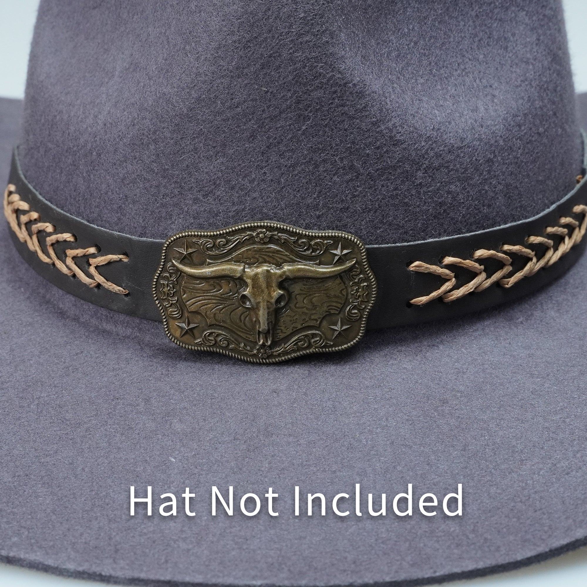 SHEEP HEAD METAL LEATHER HAT BAND