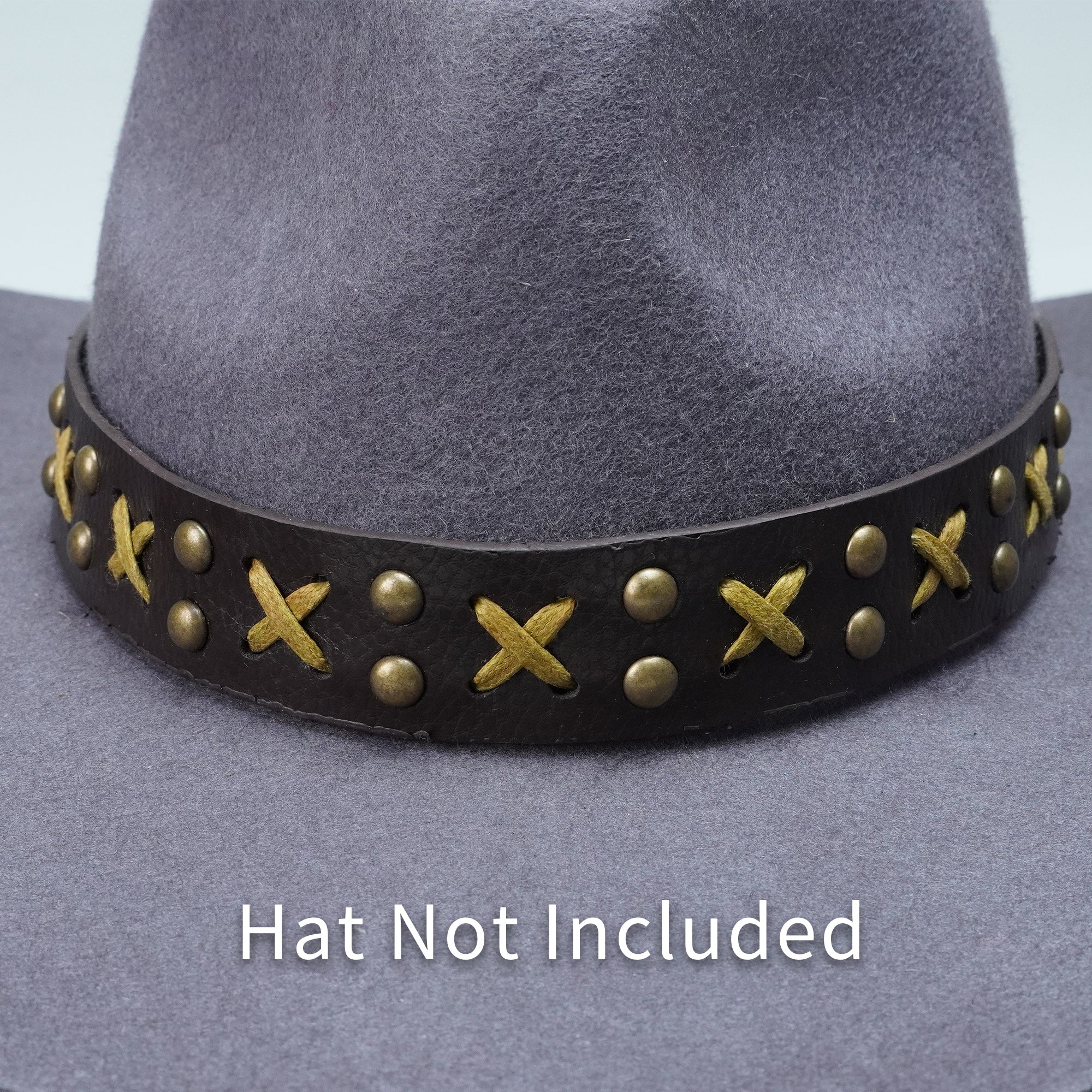 BRAIDED ROPE METAL LEATHER HAT BAND