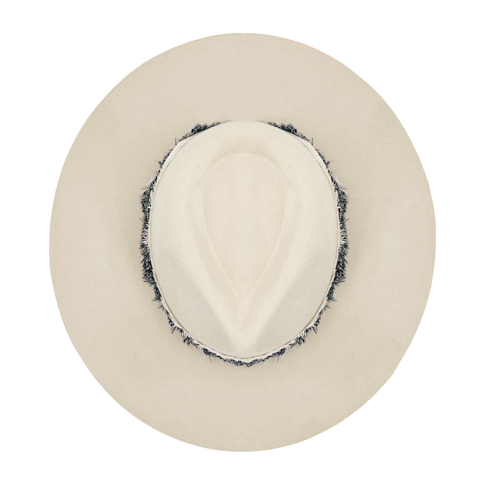 Soft Beige Wide-Brim – Artisan Fabric Band