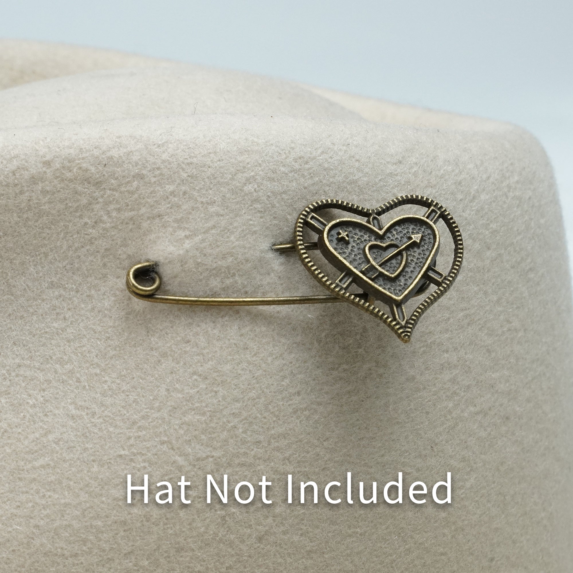VINTAGE COPPER HEART HAT PIN