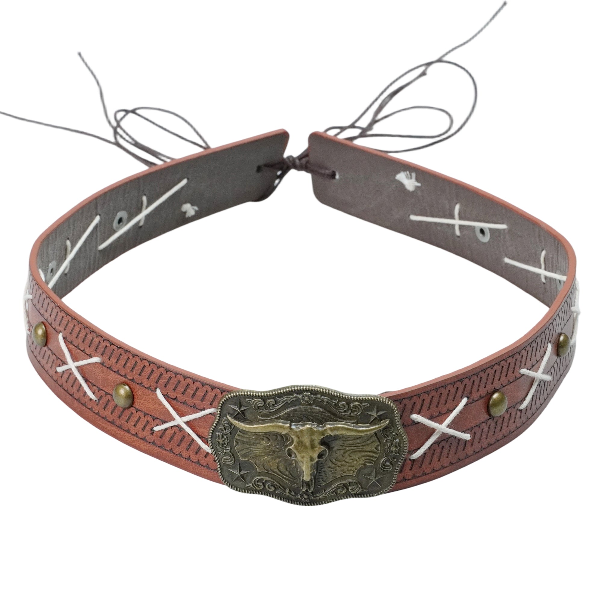 VINTAGE GOAT METAL LEATHER HAT BAND