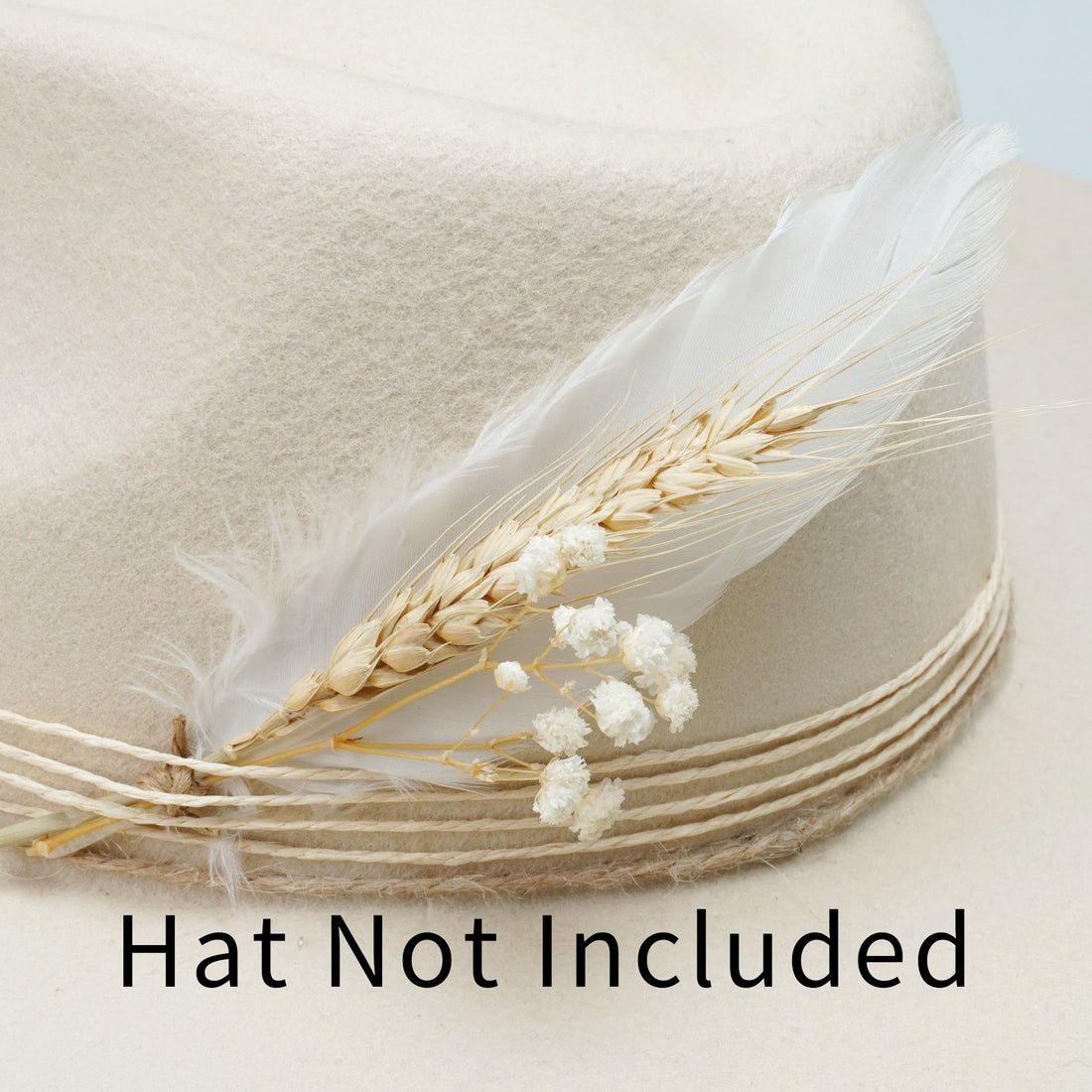 Rowan | Wheat & Feather Hat Band