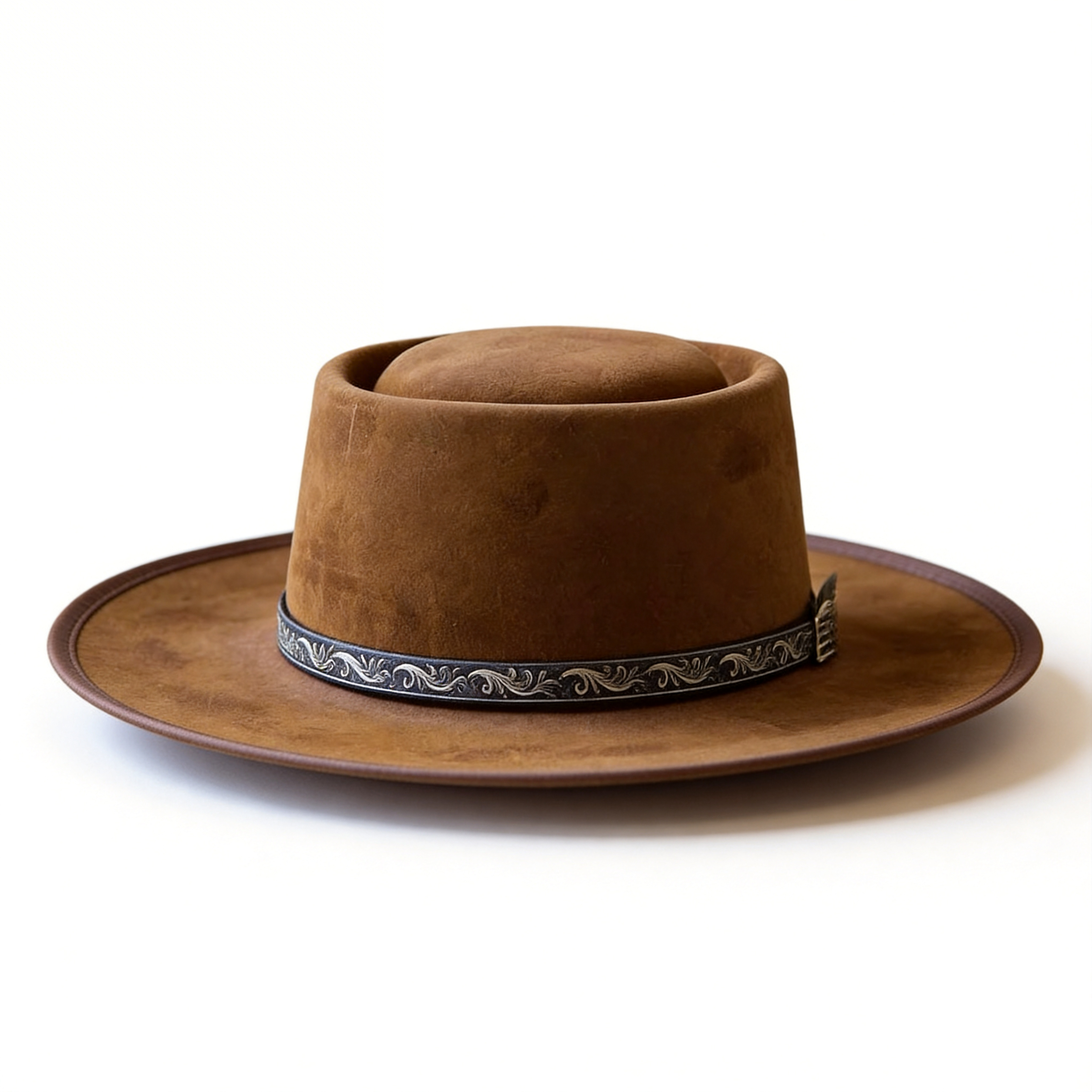 Premium Tan Felt Gambler Hat