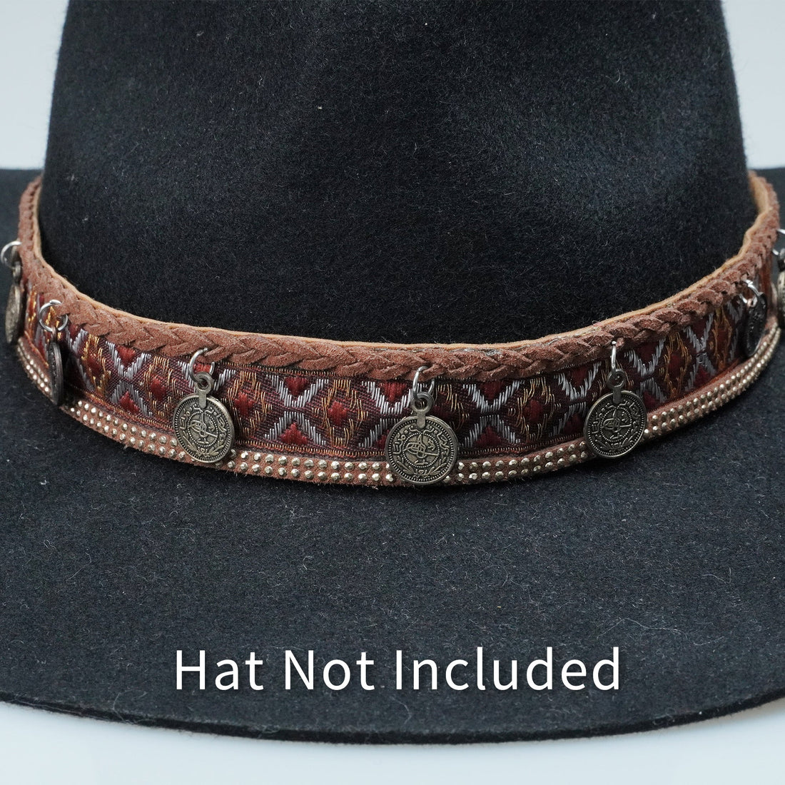 BRAIDED VINTAGE METAL HAT BAND