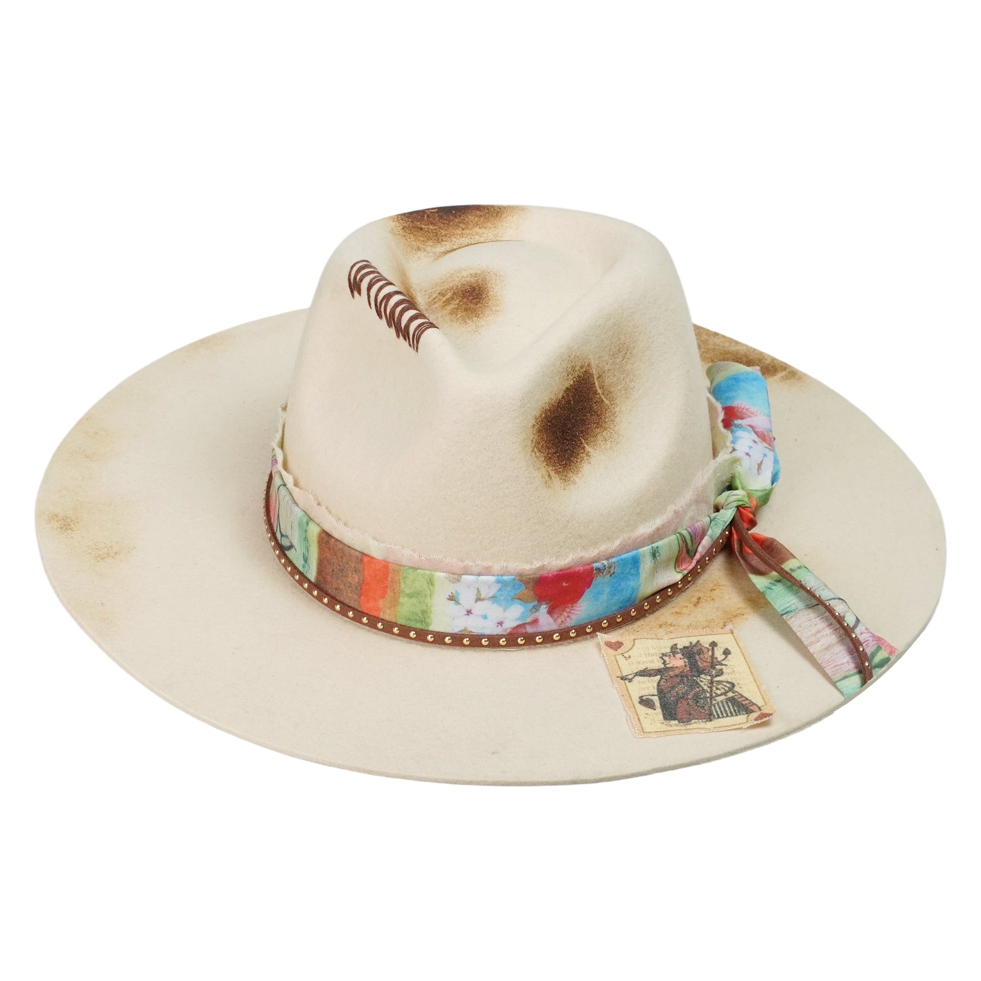 Edgy Felt Hat – Custom Band, Contrast Appliqué