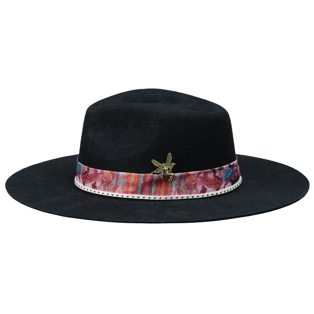 Statement Brim Hat: Custom Band, Metal Pin