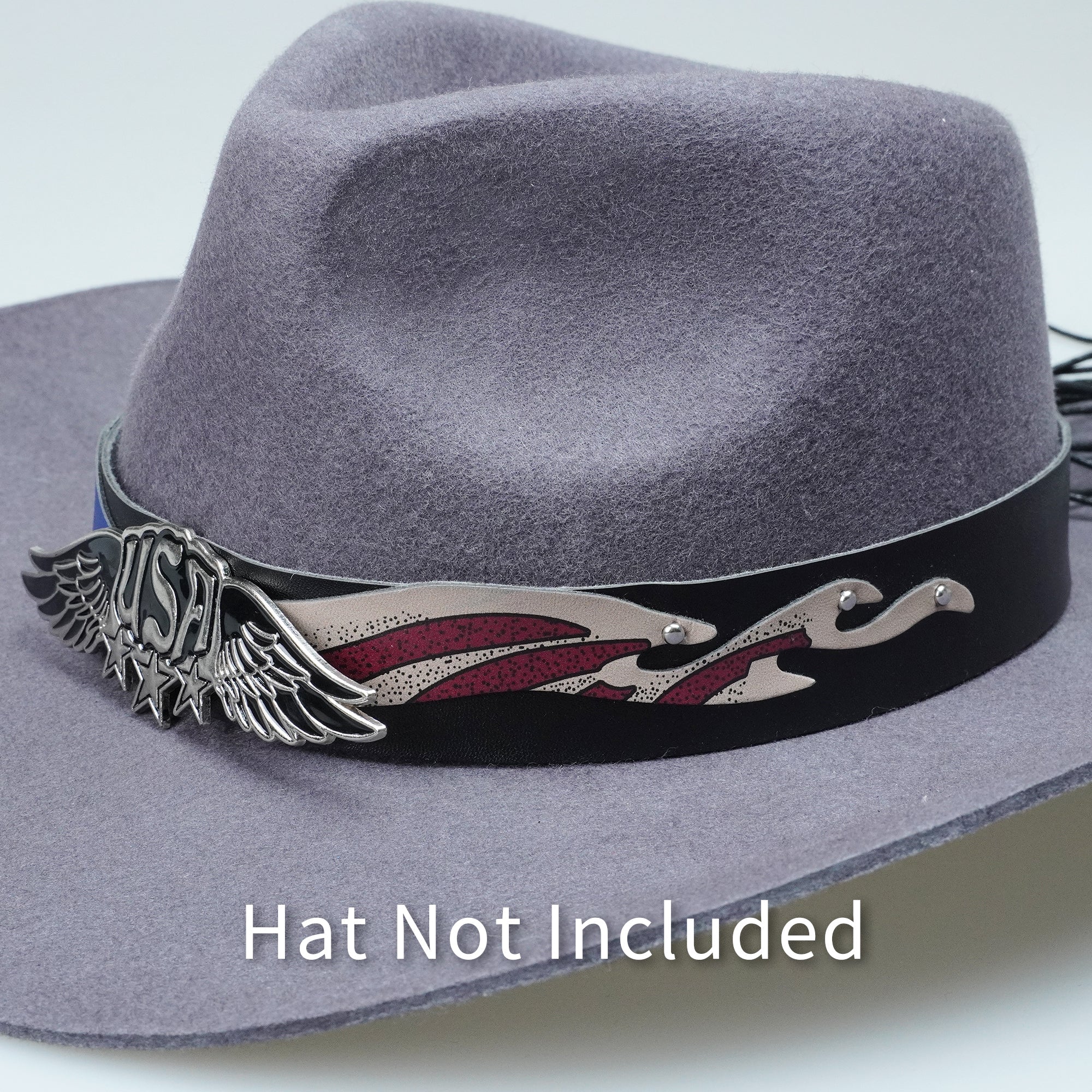 USA EAGLE LEATHER HAT BAND