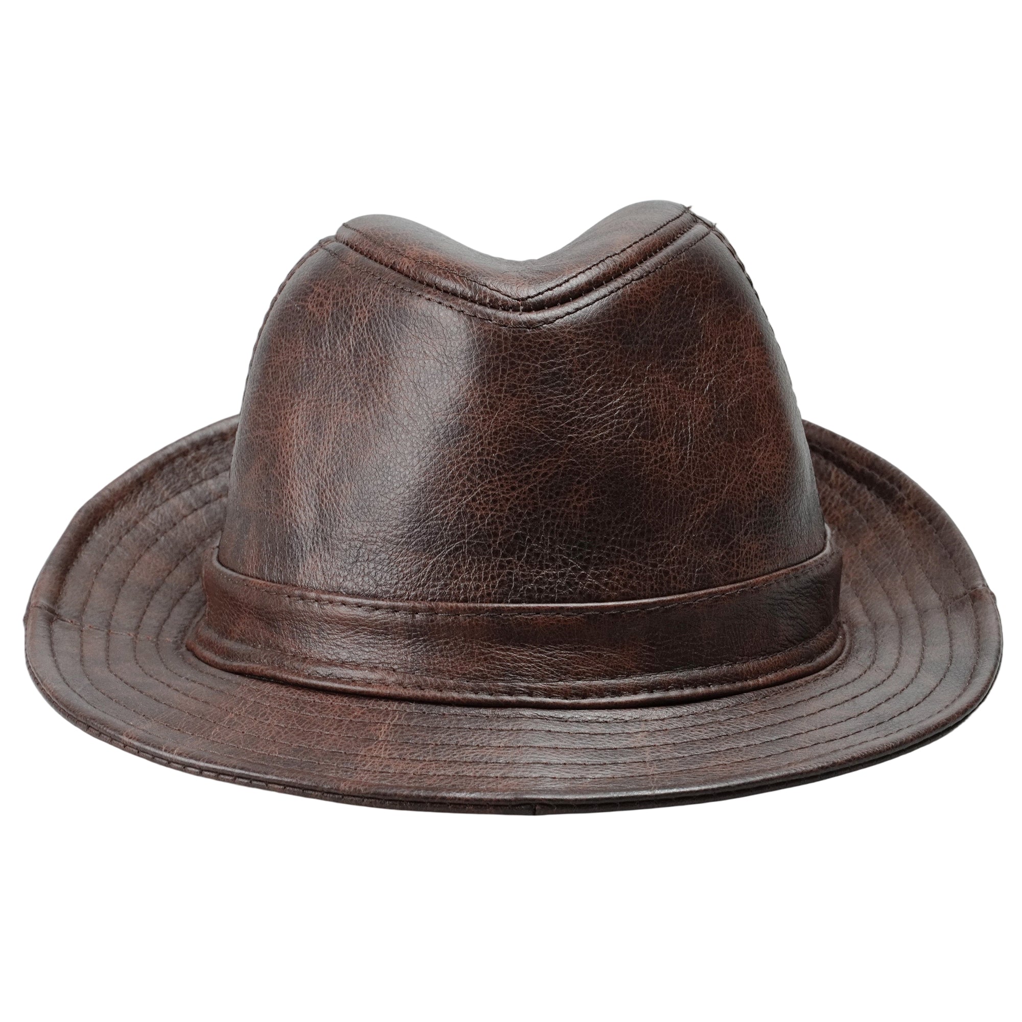 Premium Brown Leather Hat