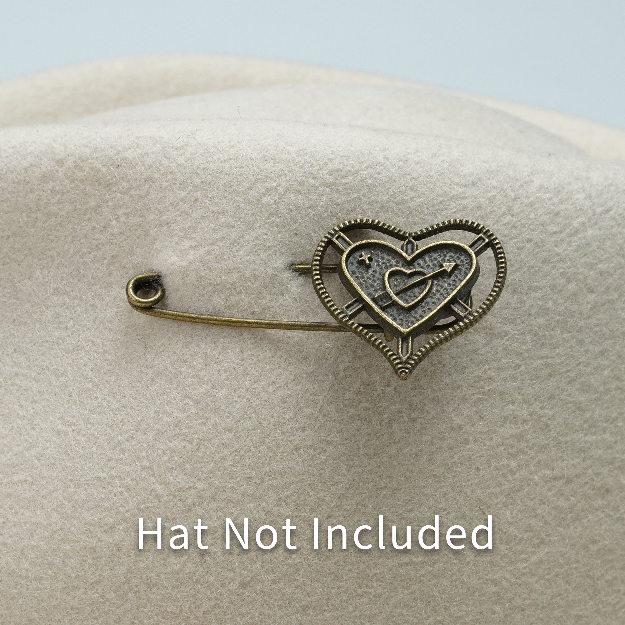 VINTAGE COPPER HEART HAT PIN