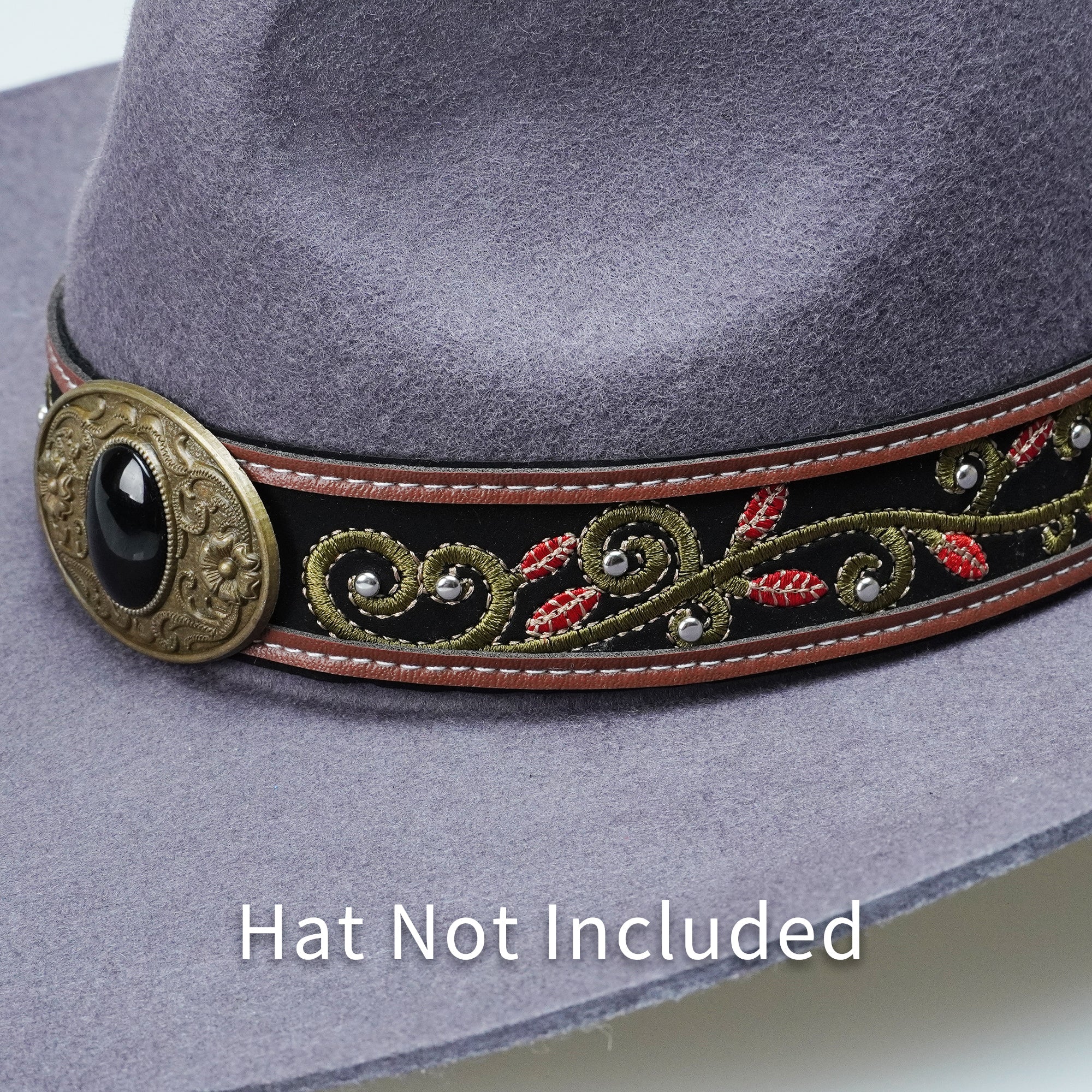 ENGRAVED METAL EMBROIDERY HAT BAND
