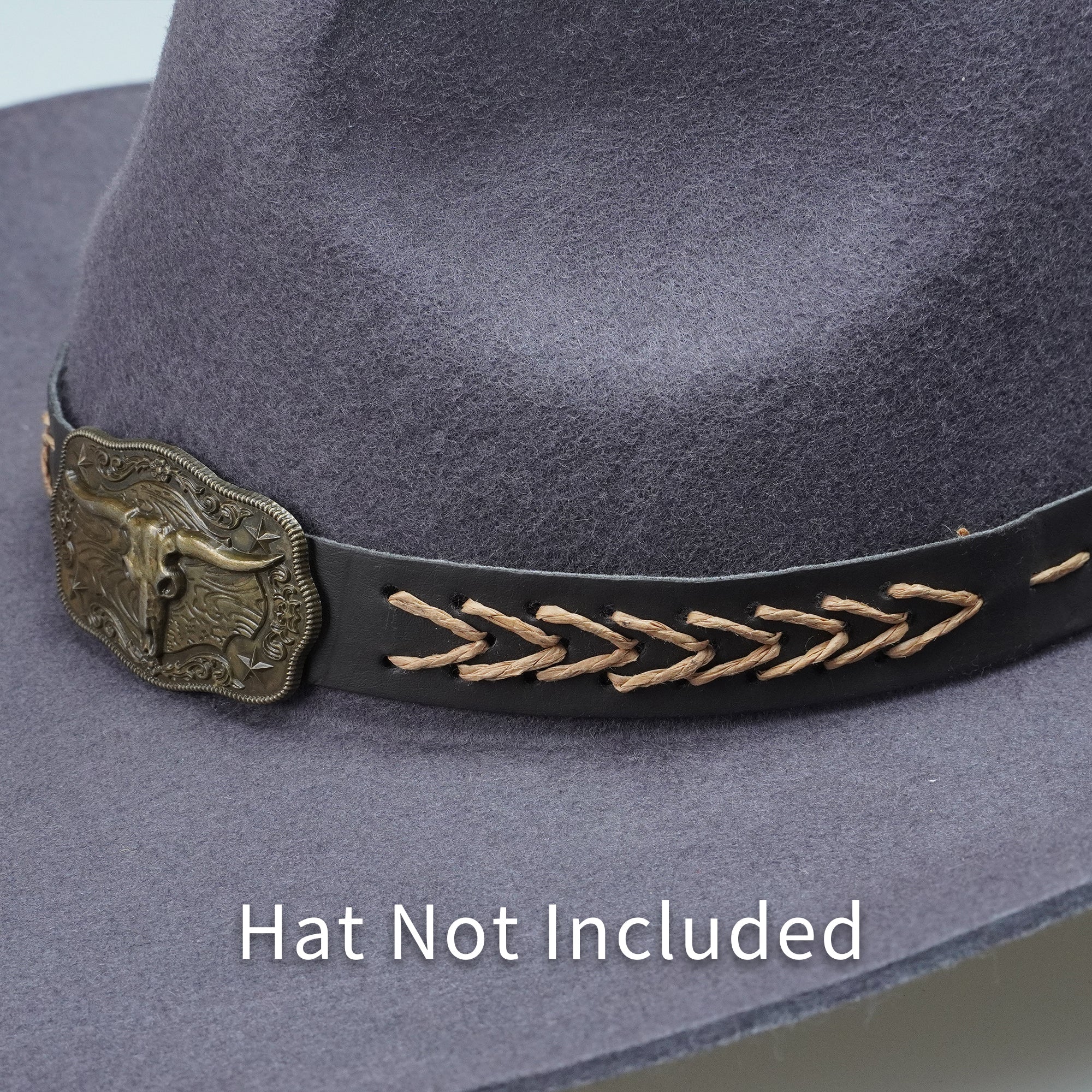 SHEEP HEAD METAL LEATHER HAT BAND