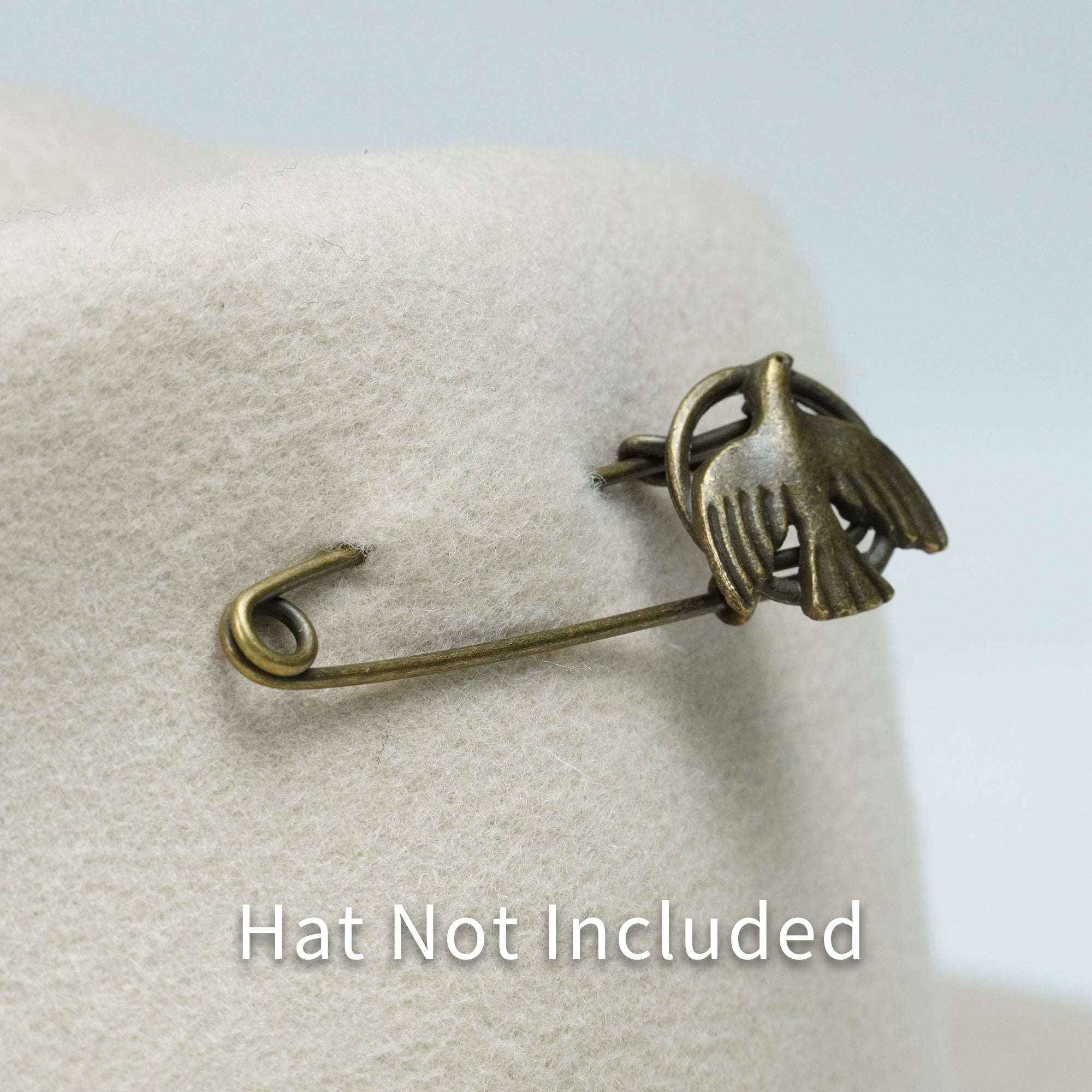 VINTAGE COPPER DOVE HAT PIN