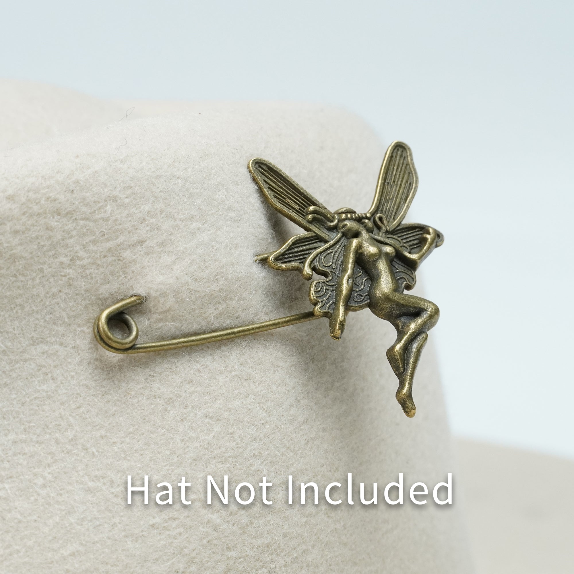 VINTAGE COPPER ANGEL HAT PIN